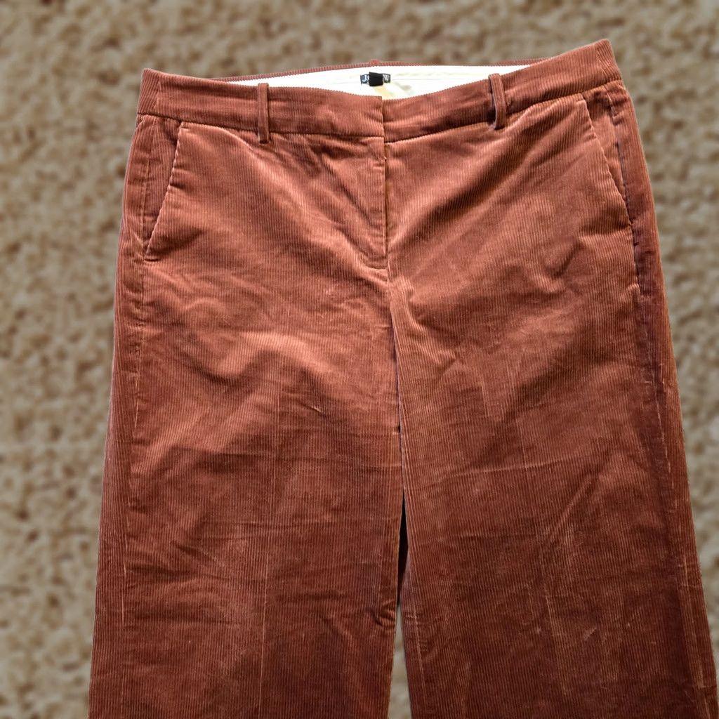 J.Crew J.CREW Pants Womens Size 16 Brown Corduroy Wide Leg Flat Front Casual Ankle Winter Fall Spring Summer Regular Mens? Womens Size 38" / US 16 / IT 52 - 1 Thumbnail