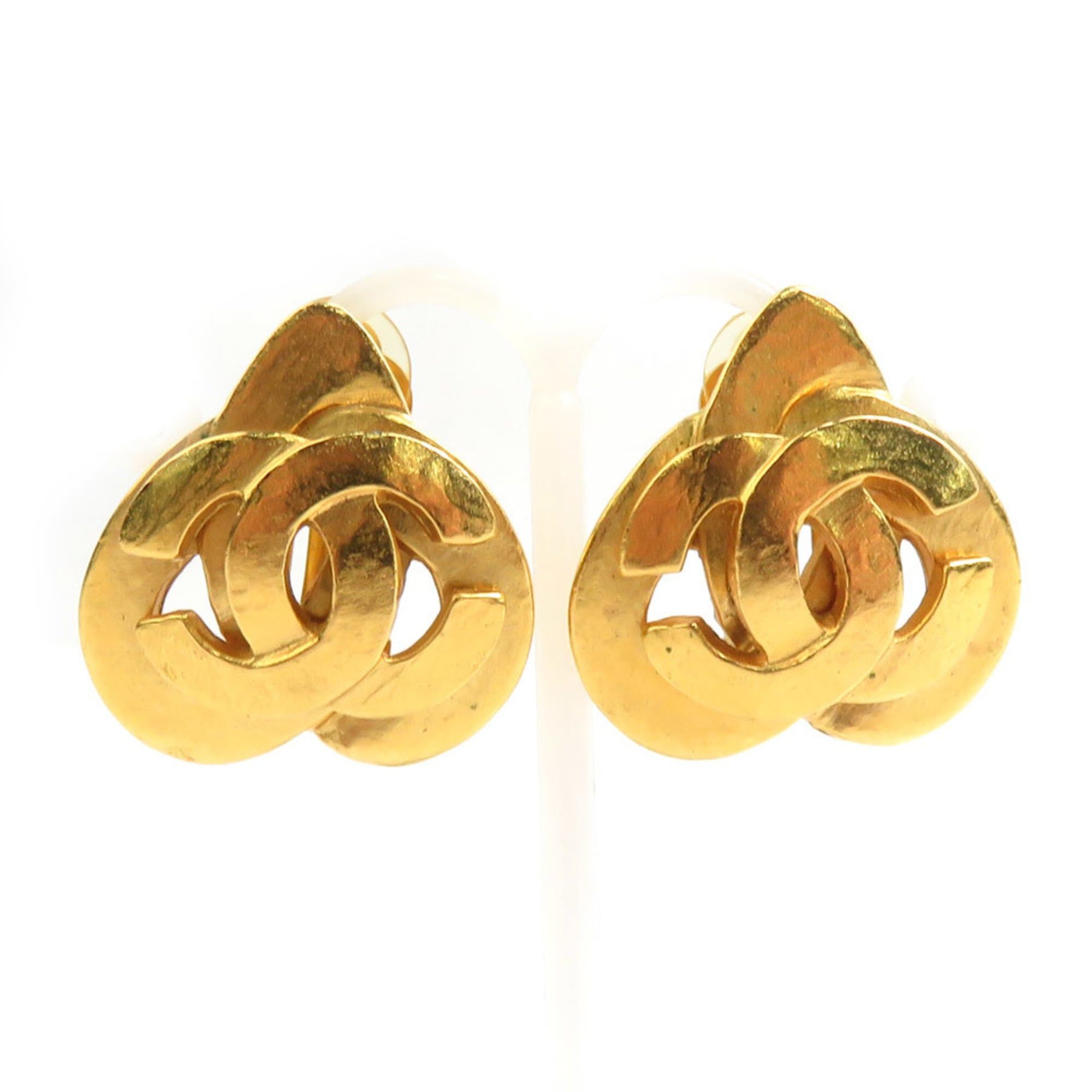 Chanel CHANEL Coco Mark Metal Gold Earrings for Women e61242g Size ONE SIZE - 1 Thumbnail