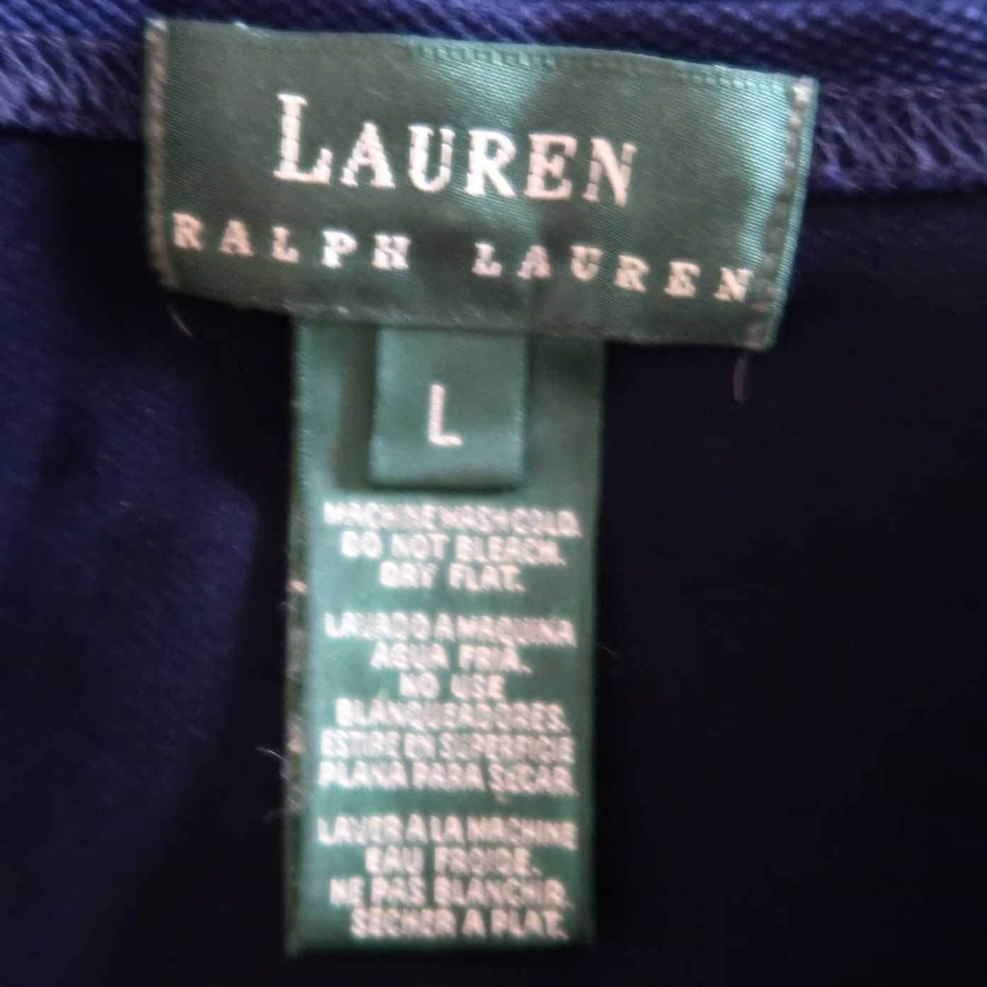 Ralph Lauren VINTAGE Lauren Ralph Lauren Navy Blue Knit Mini Tank Dress L Women Sleeveless Casual Summer Spring Fall 32" Length Mens/Womens Size L / US 10 / IT 46 - 5 Thumbnail