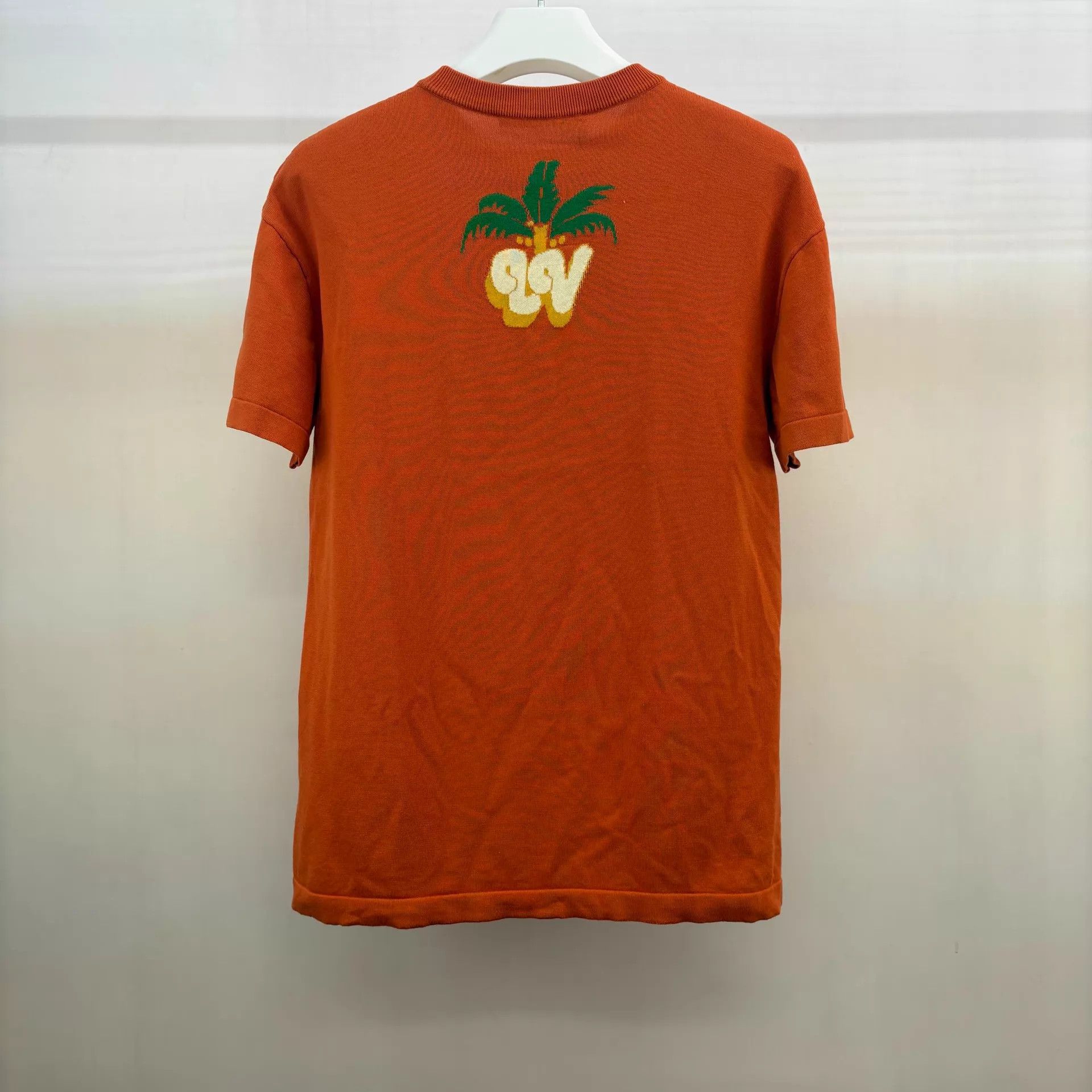 Louis Vuitton Louis Vuitton Orange Coconut Tree Knit Short Sleeve S Size US S / EU 44-46 / 1 - 2 Thumbnail
