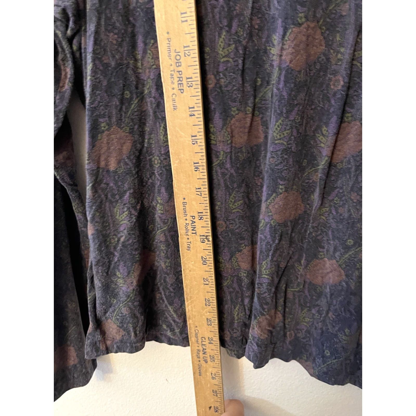 Eddie Bauer Eddie Bauer Long Sleeve Womens L Purple Floral with Velvety Trim"} Size L / US 10 / IT 46 - 4 Thumbnail
