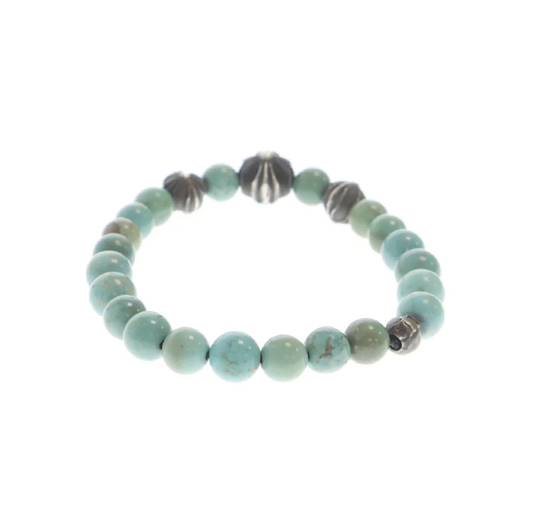 CHROME HEARTS 8MM TURQUOISE BEADS BRACELET