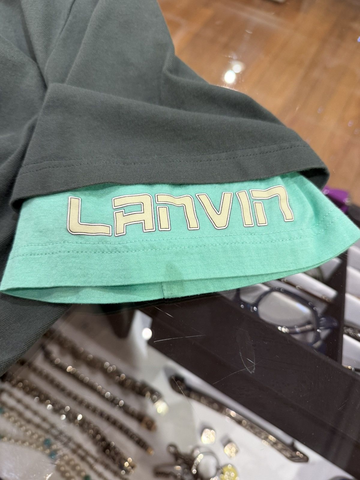 Lanvin Lanvin Double Layered Tee - Green Size US XXL / EU 58 / 5 - 6 Thumbnail