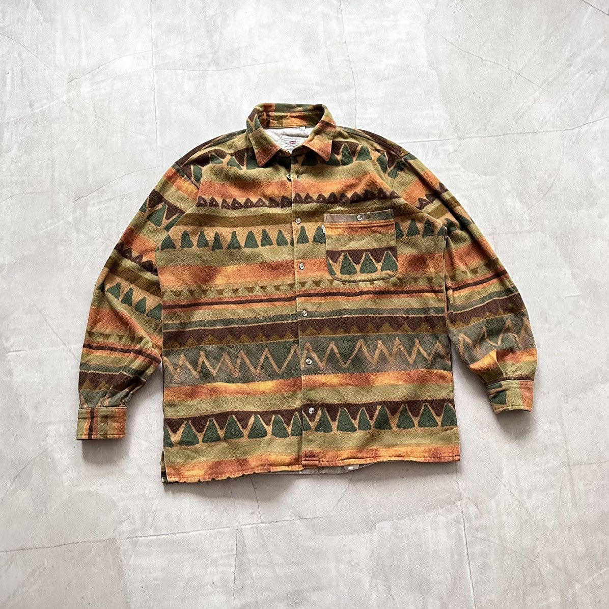 Filson × Levi's 90s Levi’s Vintage Flannel Aztec Shirt Pendleton RRL Vibe Size US L / EU 52-54 / 3 - 1 Thumbnail
