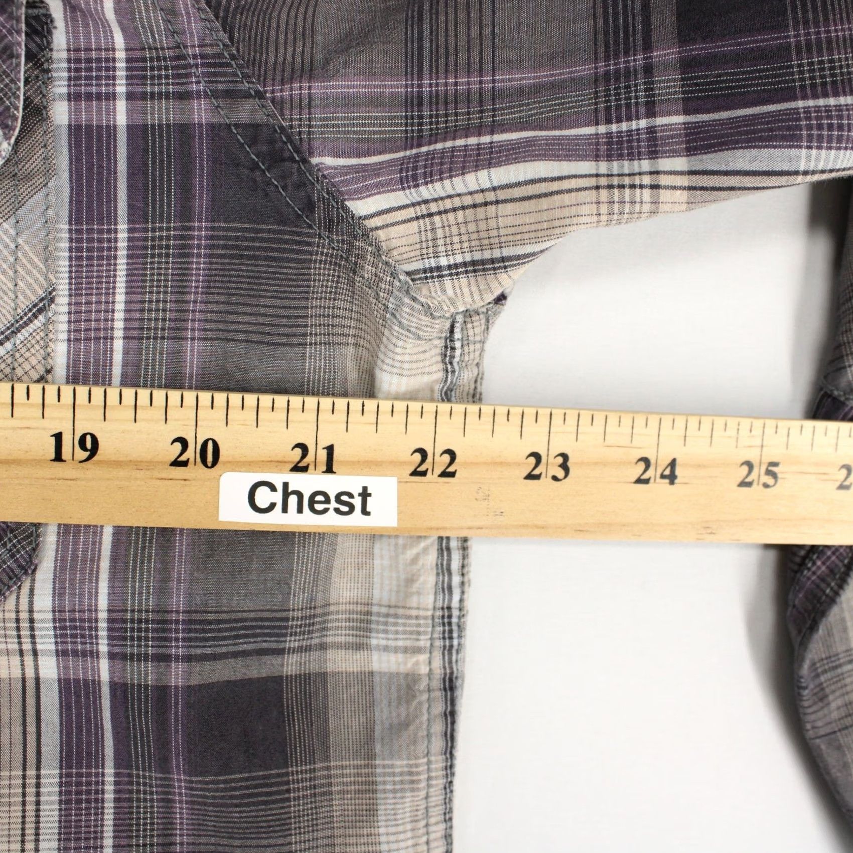 Prana Prana Shirt Mens L Gray Purple Plaid Snap Front Western Long Sleeve Outdoor Shirt Size US L / EU 52-54 / 3 - 4 Thumbnail