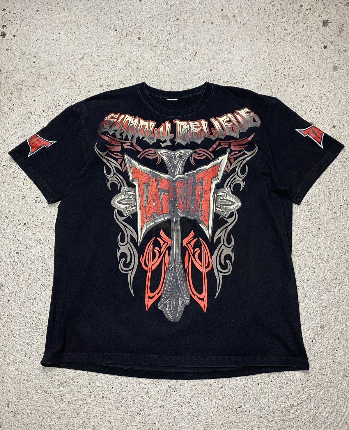 Tapout Tapout vintage tshirt affliction mma print full Size US L / EU 52-54 / 3 - 1 Thumbnail