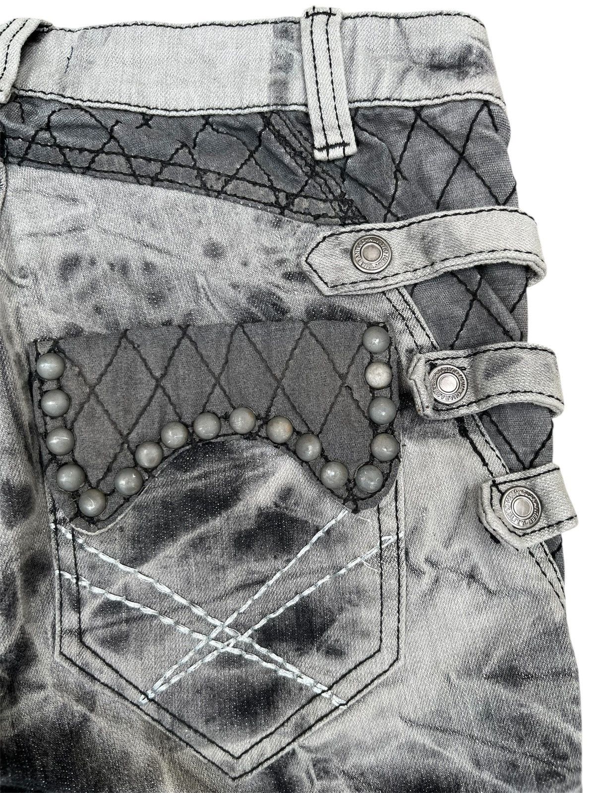 Hysteric Glamour RHU Punk Bondage Acid Wash Scretchable Slim Jeans Size US 26 / EU 42 - 14 Thumbnail
