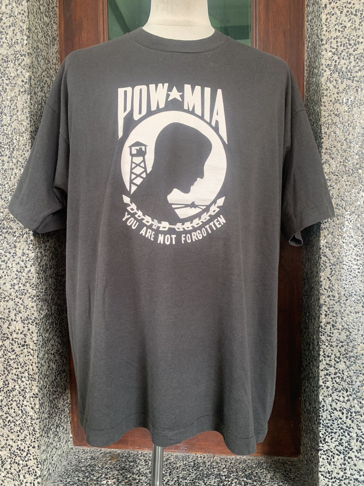 Vintage Vintage 90s Pow Mia You Are Not Forgotten T shirt Size US XL / EU 56 / 4 - 1 Thumbnail