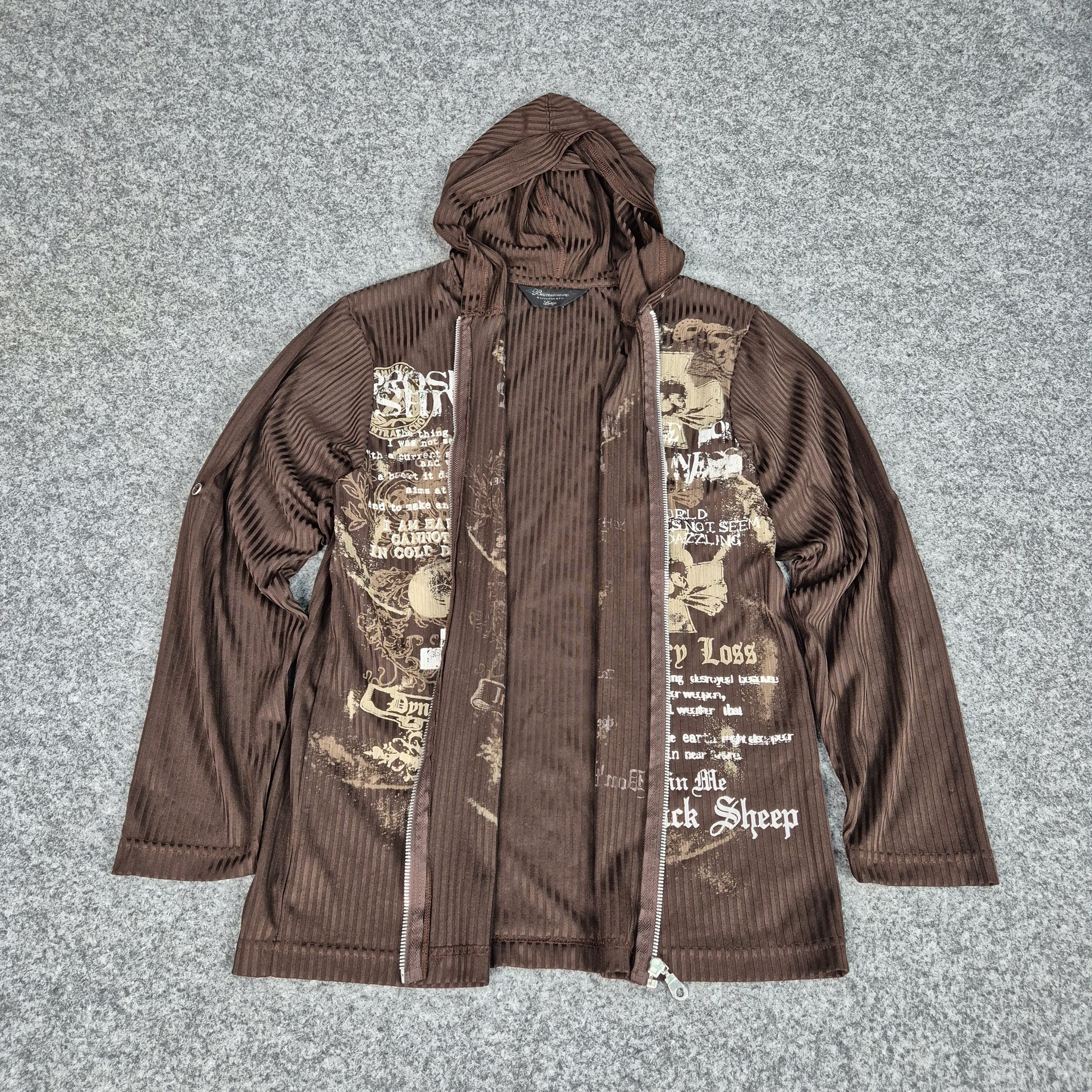 Japanese Brand Beaumere poem gothic nylon zip hoodie Size US L / EU 52-54 / 3 - 2 Thumbnail
