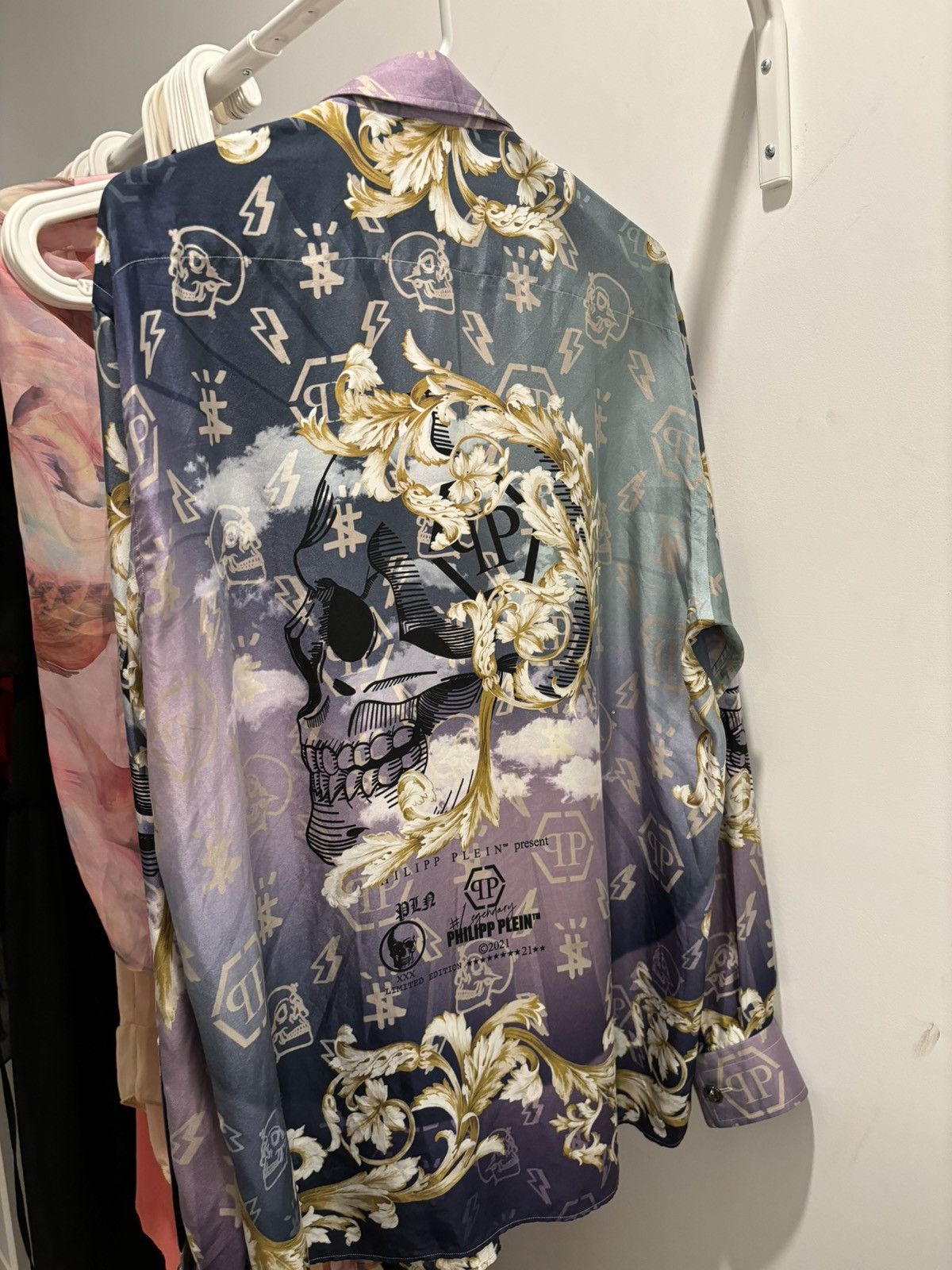 Philipp Plein Silk Shirt Dandy LS New Baroque Size US L / EU 52-54 / 3 - 8 Thumbnail