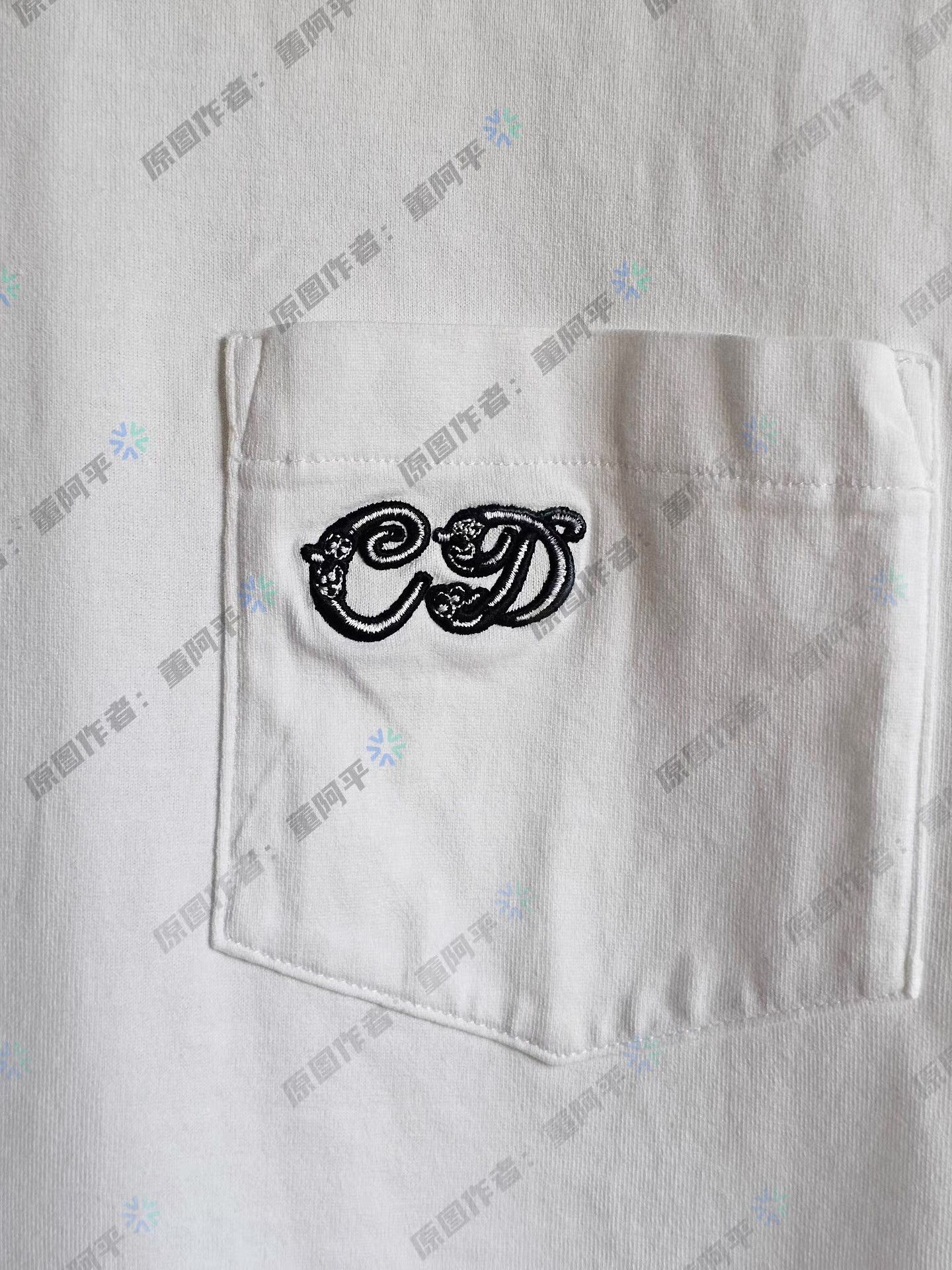 Dior Dior x KennyScharf White CD Embroidered Short-Sleeve T-Shirt Size US XXL / EU 58 / 5 - 2 Thumbnail