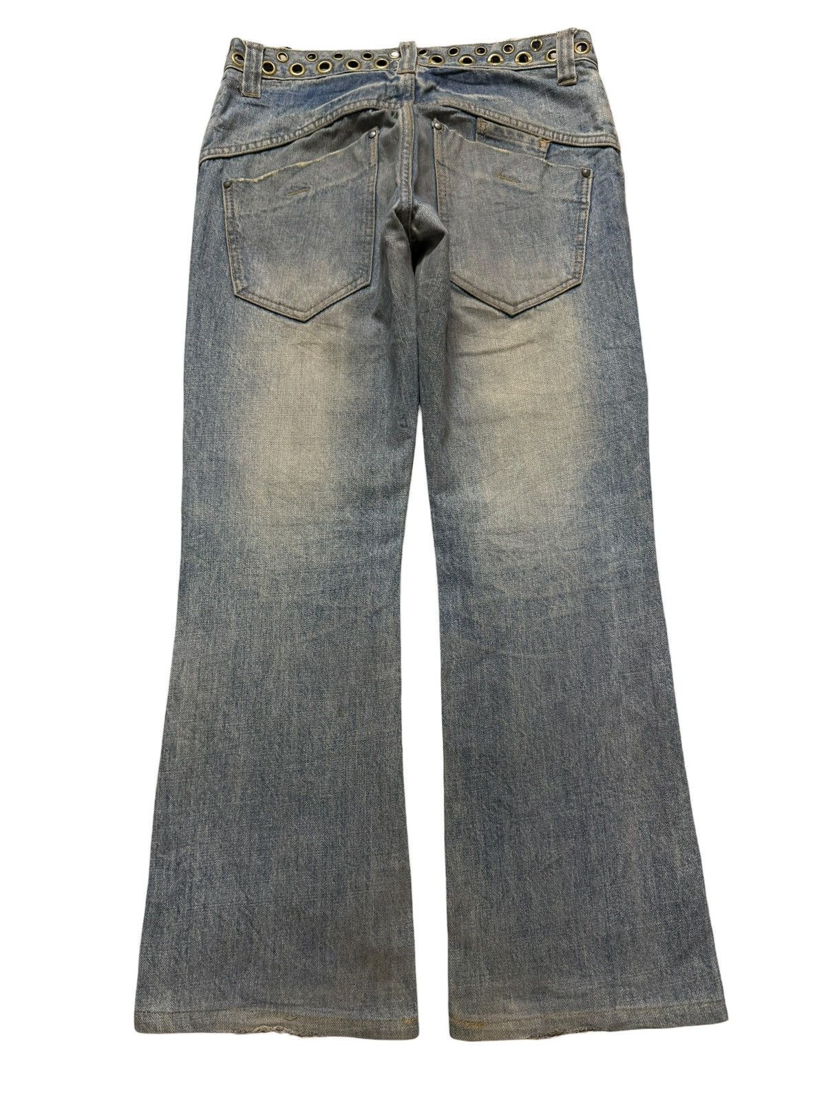 If Six Was Nine Vintage Y2K Japanese Brand Mud Wash Studded Goth Wide Leg Size US 30 / EU 46 - 2 Thumbnail