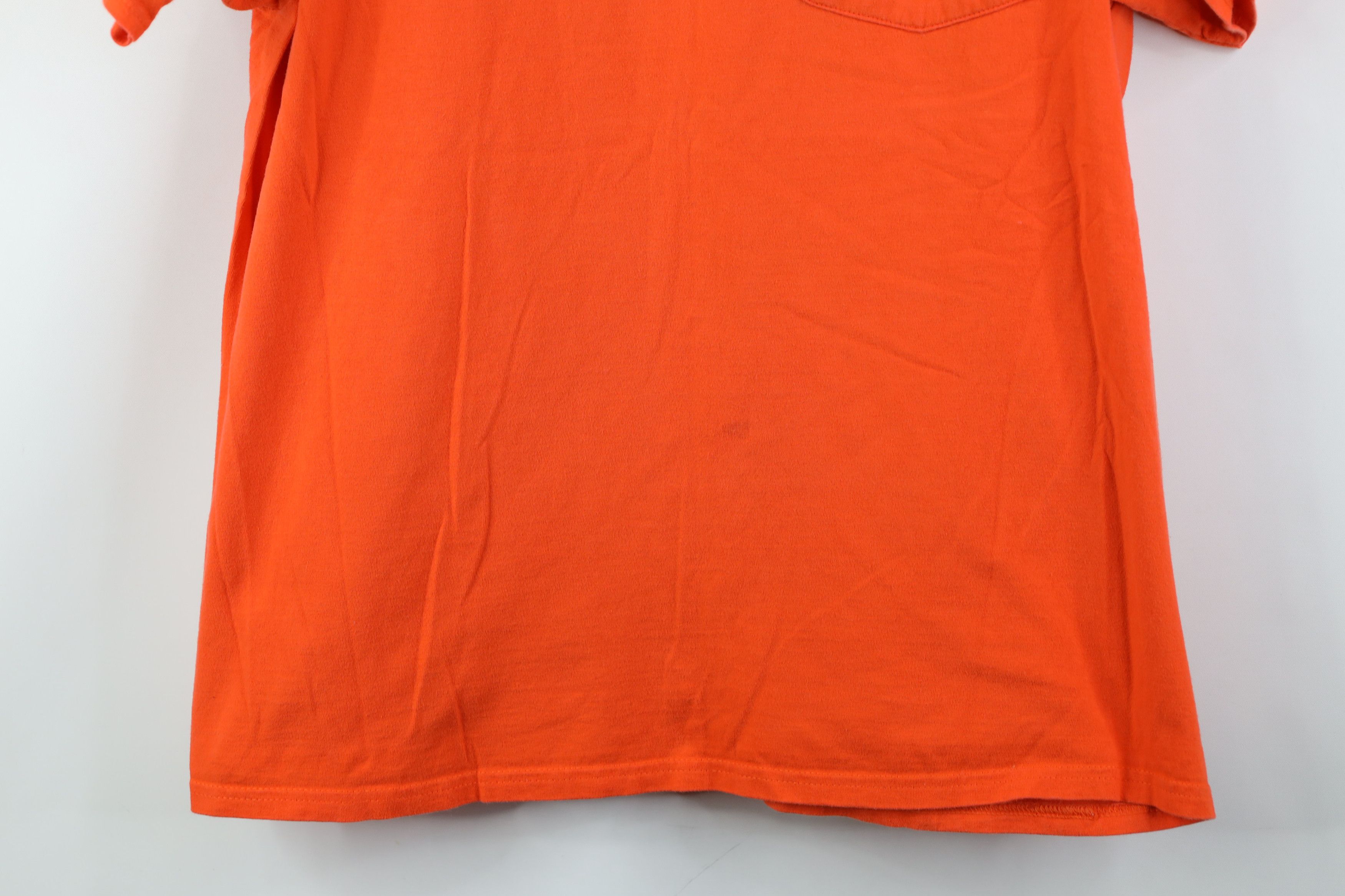 Harley Davidson Vintage Y2K Harley Davidson Oil Pocket T-Shirt Orange Cotton Size US M / EU 48-50 / 2 - 3 Thumbnail