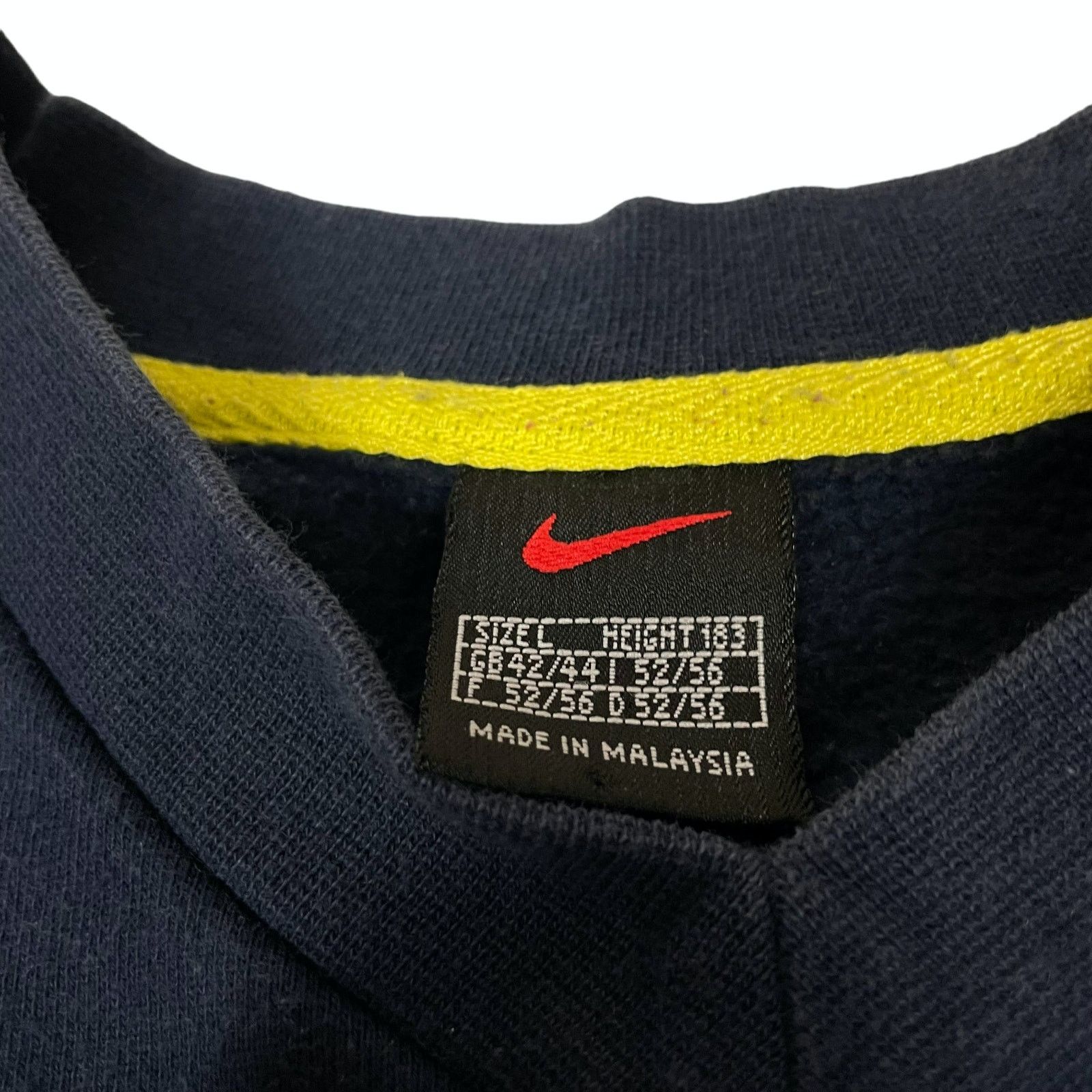 Nike × Vintage Nike Men's Blue Cotton Spellout Pullover Sweatshirt Large Size US L / EU 52-54 / 3 - 8 Thumbnail