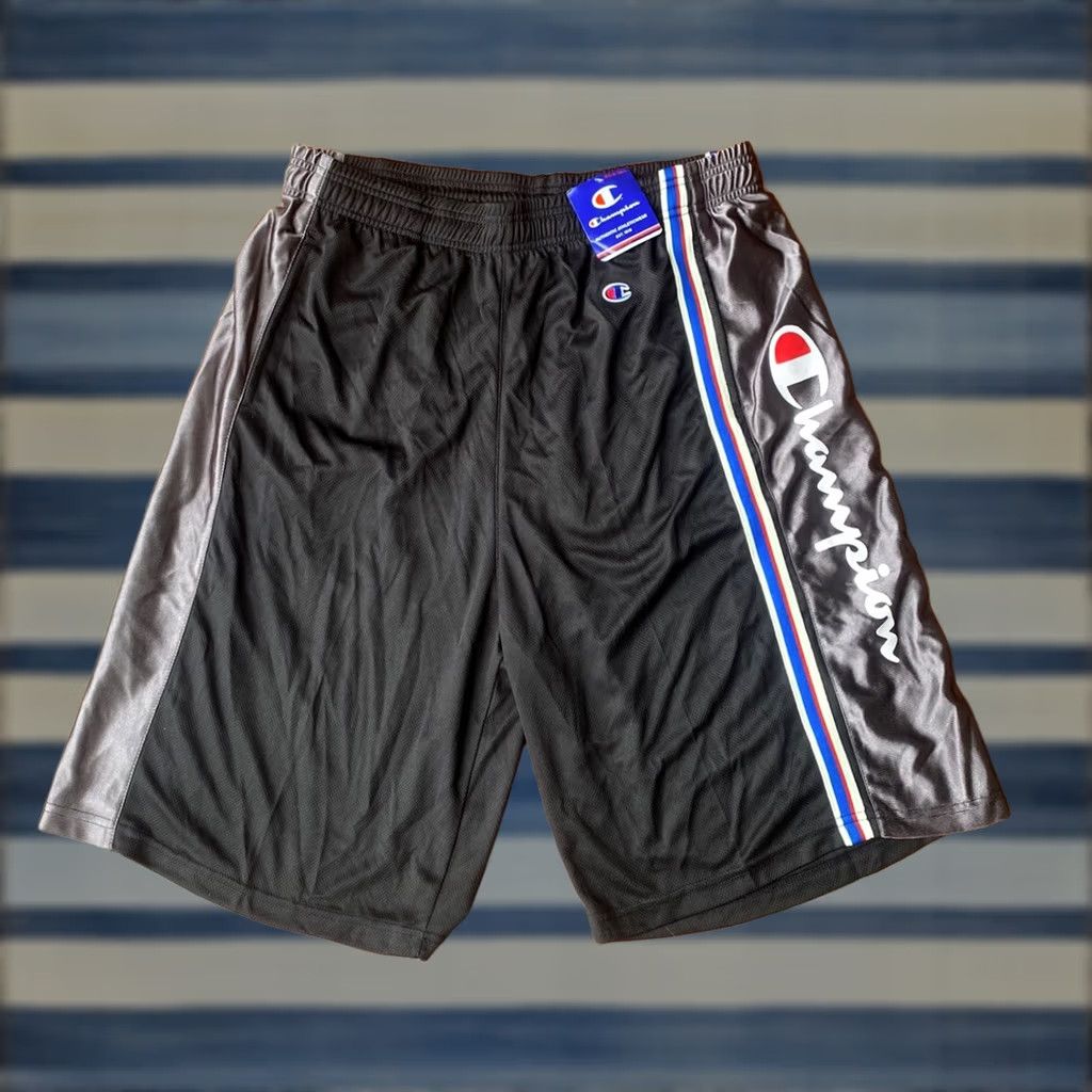 Champion VINTAGE? No — Official Champion Athletic Spell Out Black Basketball Shorts 1X Men Basketball Shorts 1X Black Champion Athletic Shorts Men Size US 36 / EU 52 - 1 Thumbnail