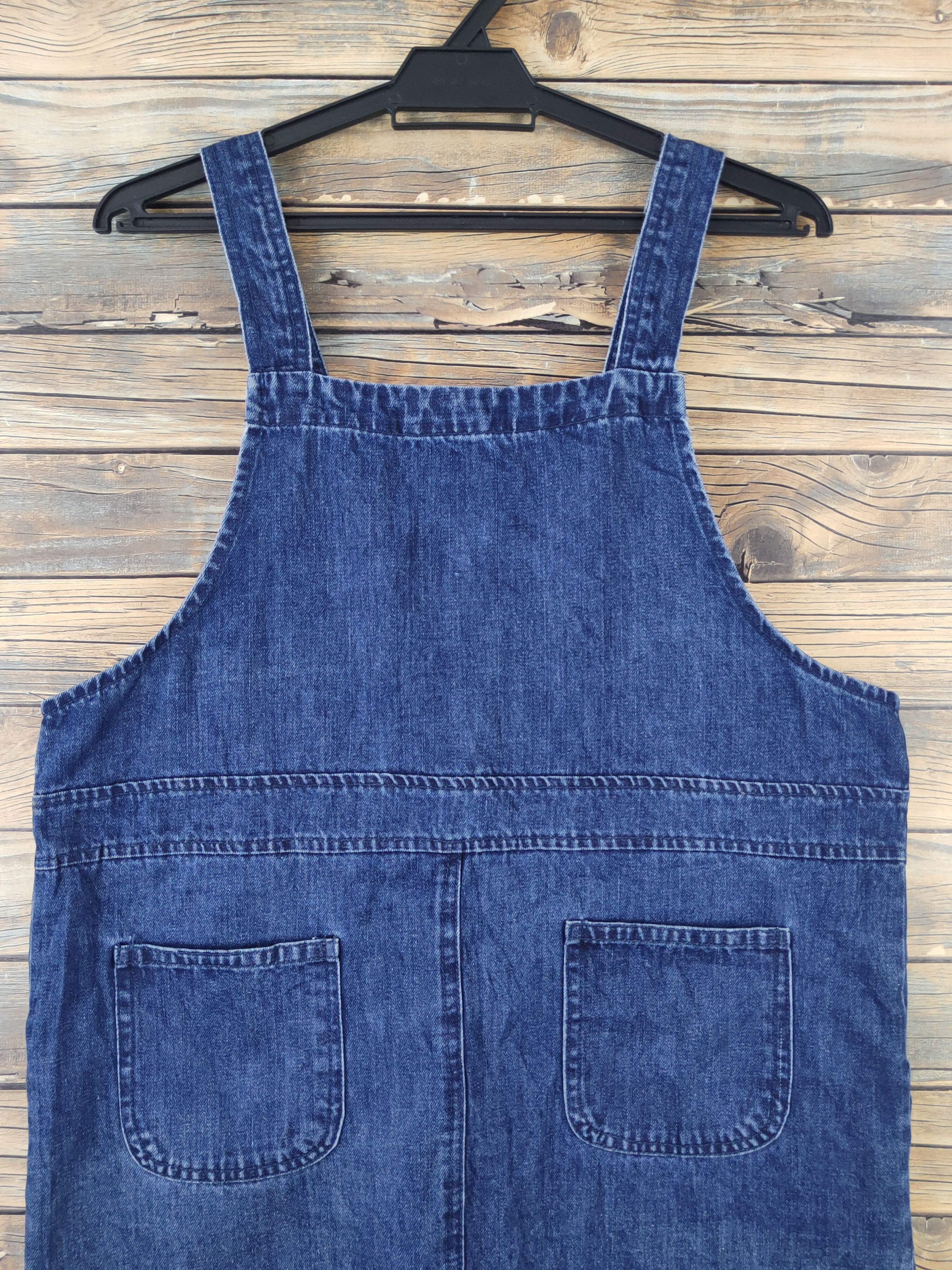 Japanese Brand × Vintage Avant Garde Fashion by Han Pian Blue Denim Skirt Jumpsuits Size 40" / US 18 - 7 Thumbnail