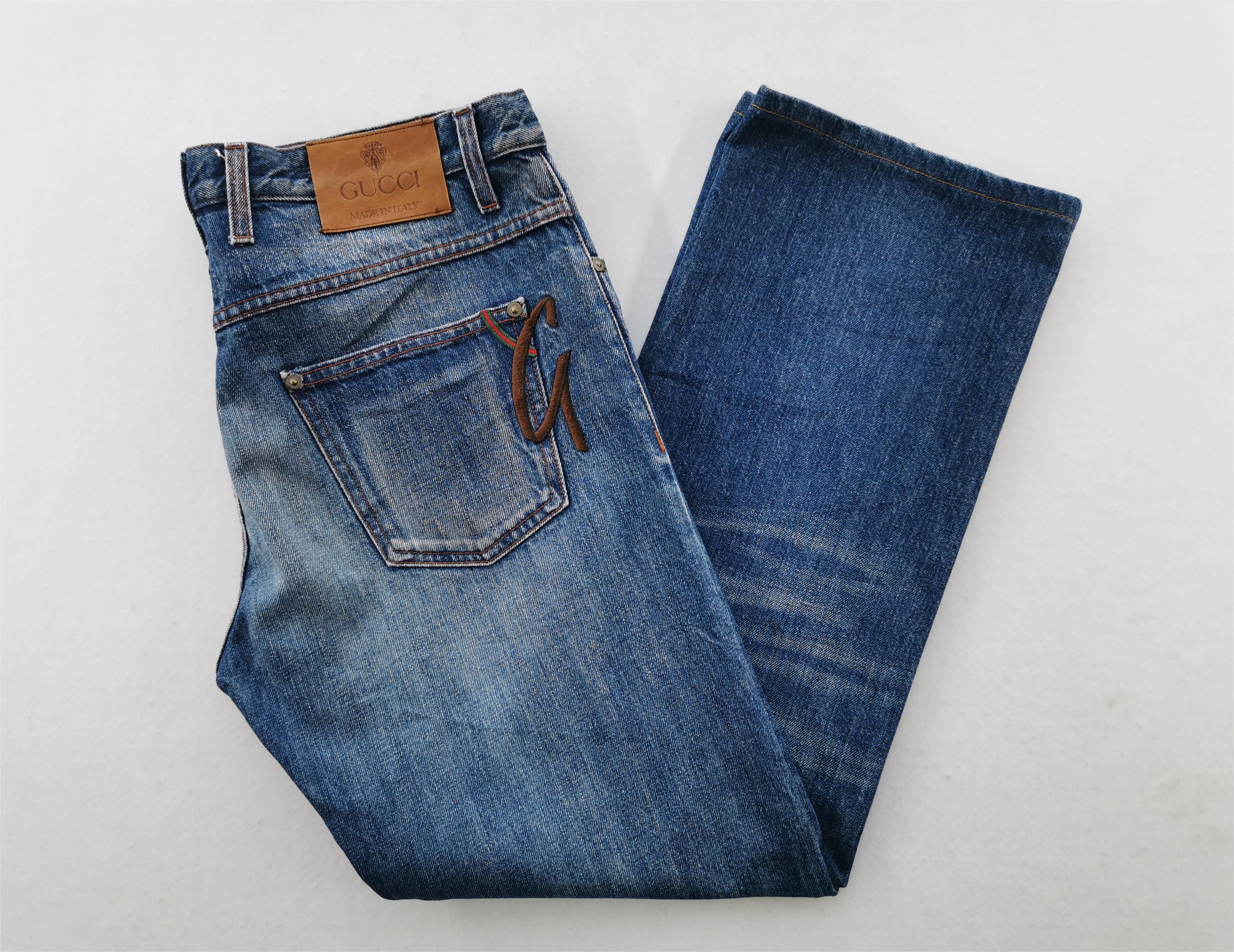 Gucci Gucci Embroidery Denim Jeans Size US 35 - 1 Thumbnail