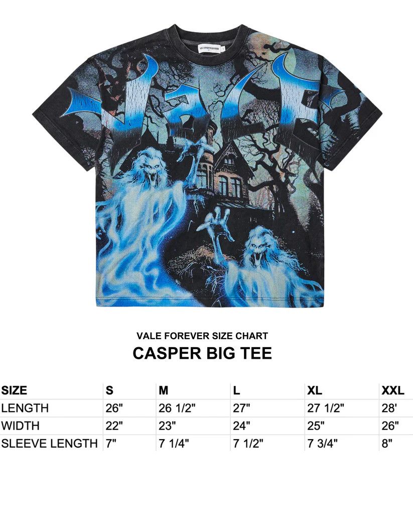 Vale Vale Forever Casper Big Tee Black Blue Size SMALL Size US S / EU 44-46 / 1 - 3 Thumbnail