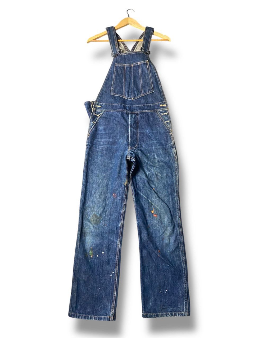 Edwin Vintage Edwin Jeans Overalls with Paint Splatter (160) Size US 29 - 1 Thumbnail