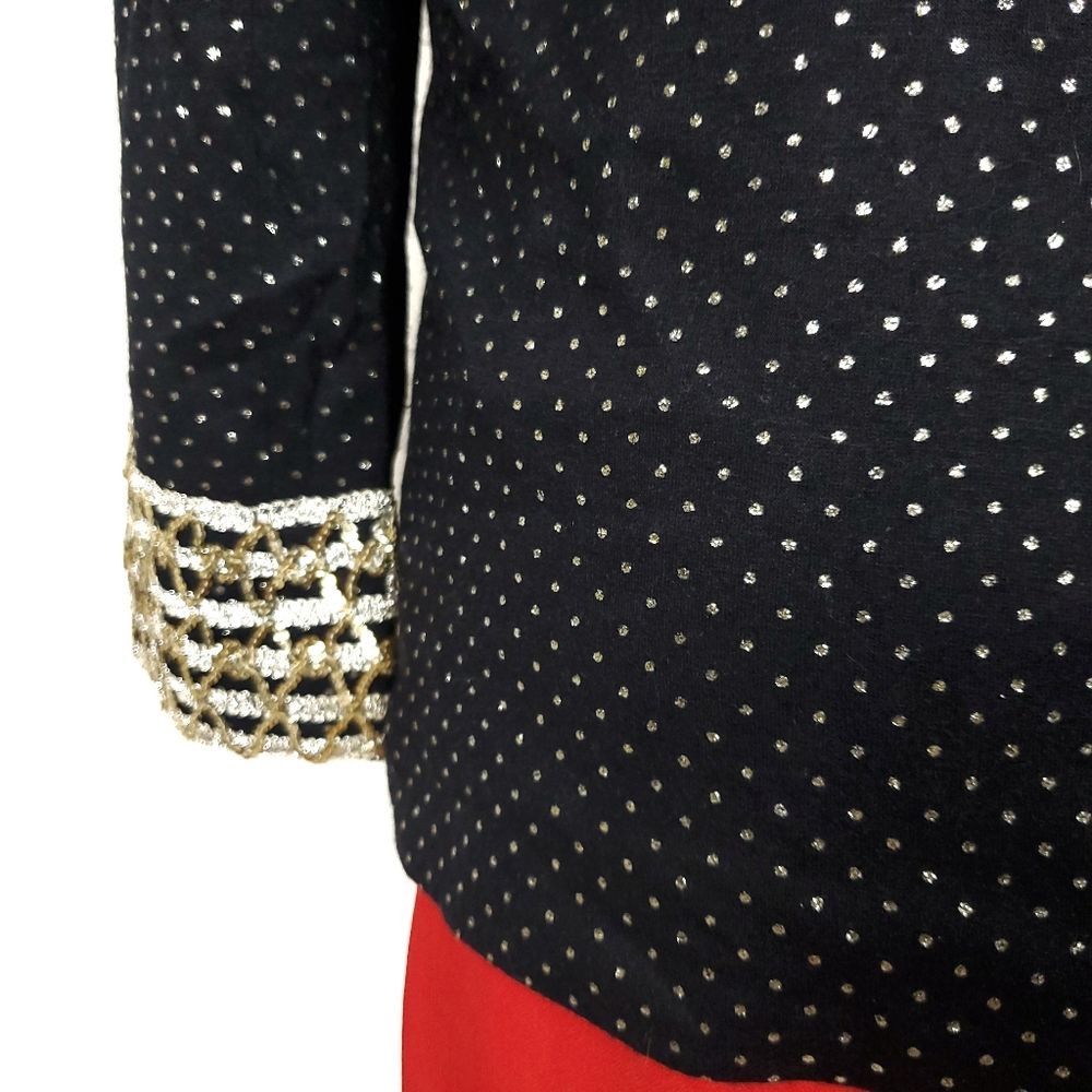 Vintage Vintage Gold & Silver 80s Sequin Blazer L Vogue Paris Size L / US 10 / IT 46 - 6 Thumbnail
