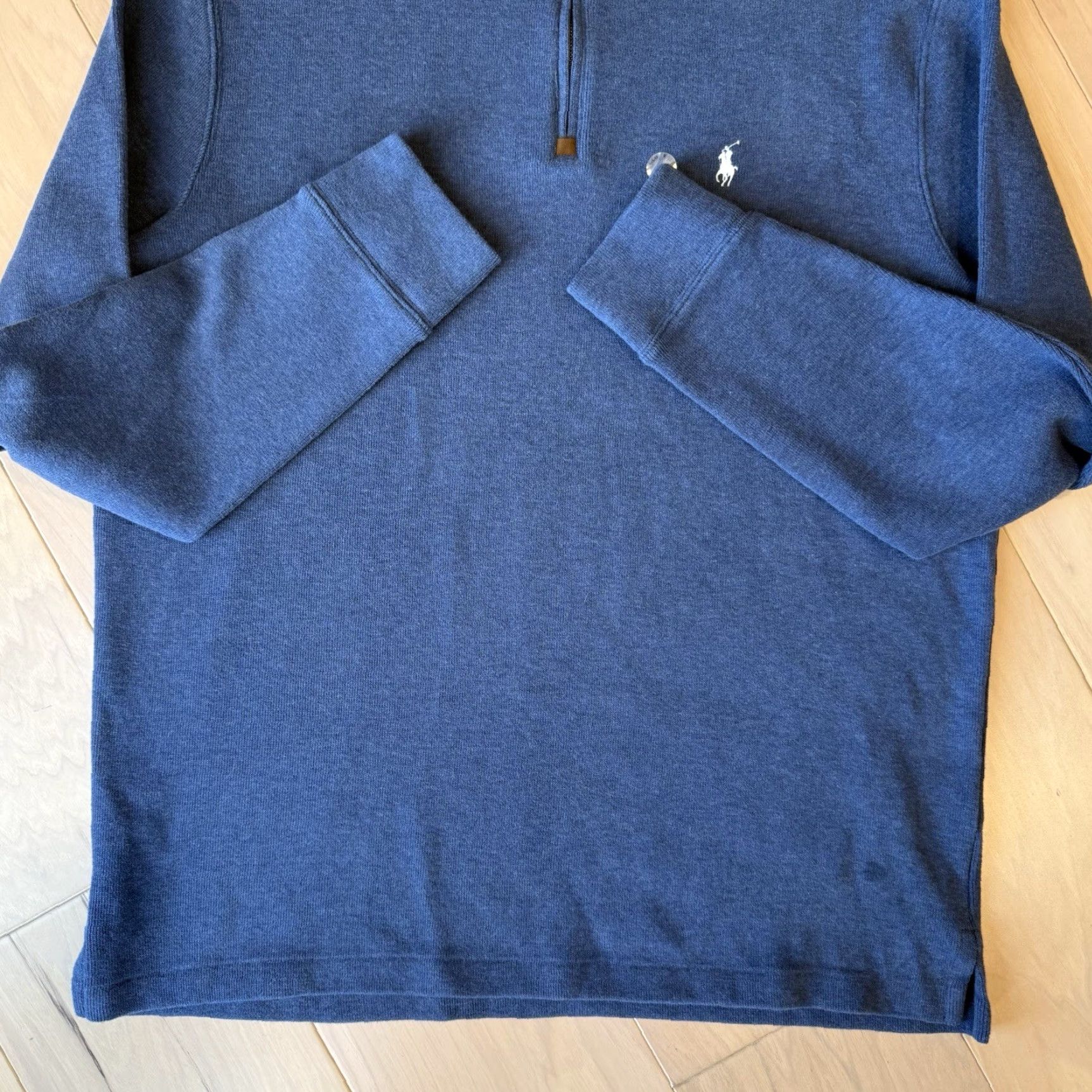 Polo Ralph Lauren Polo Ralph Lauren 1/4 Zip Sweater L Blue Cotton Pullover Minimalist New York Shirt Mens Size US L / EU 52-54 / 3 - 5 Thumbnail