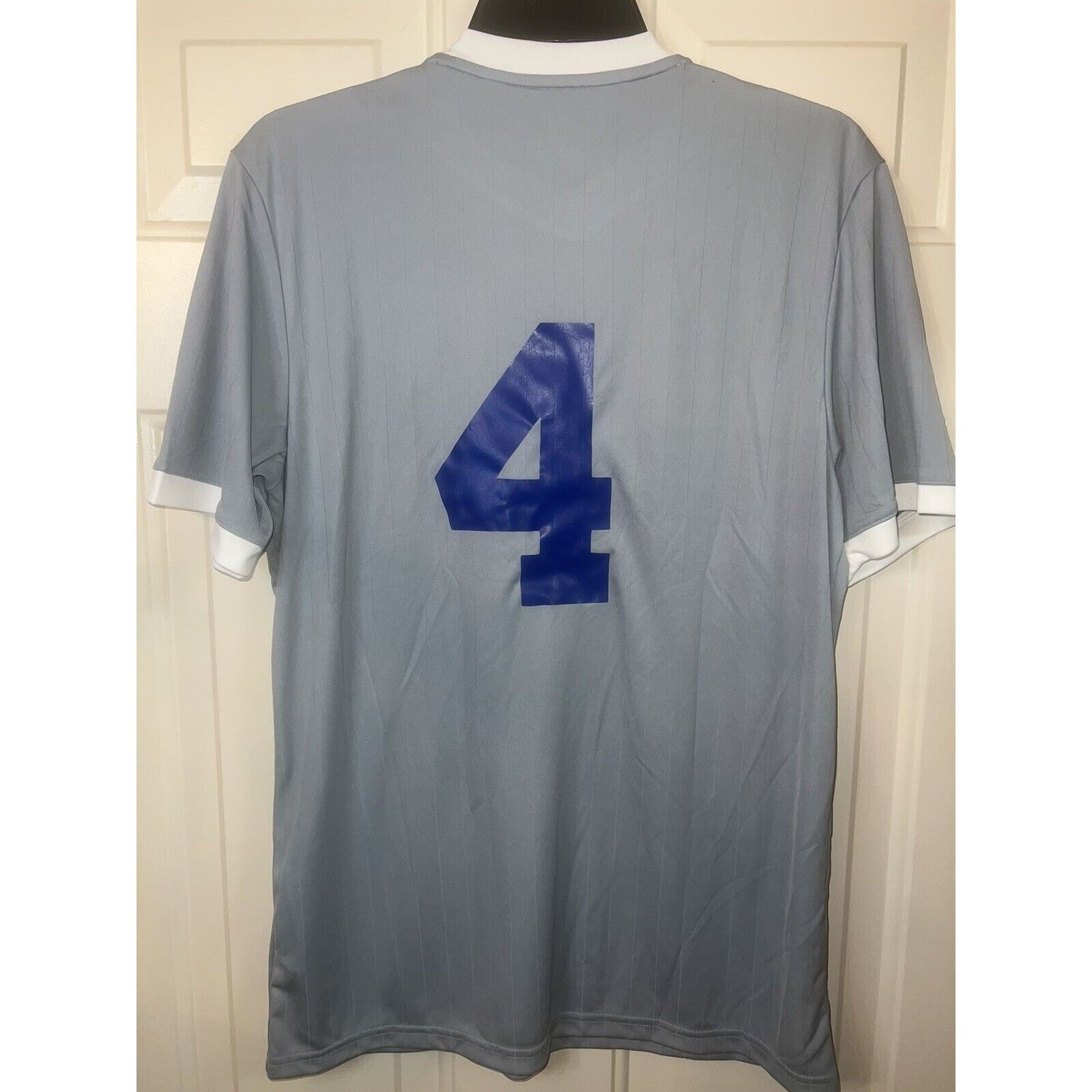 Adidas Adidas Soccer Jersey Gray Stripped Forty Two 42 Mens Medium Size US M / EU 48-50 / 2 - 8 Thumbnail