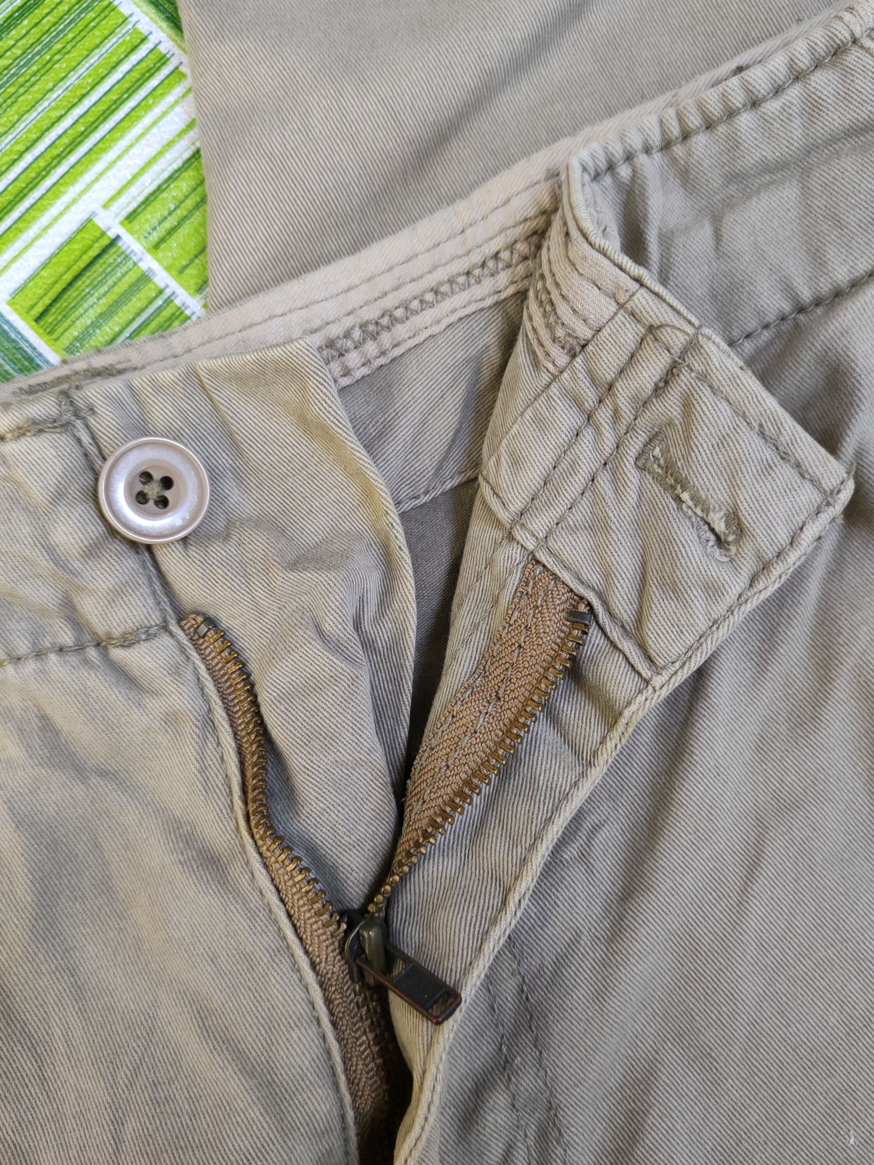 Japanese Brand Villand Olive Faded Multipocket Tactical Cargo Pants #S2404 Size US 31 - 12 Thumbnail
