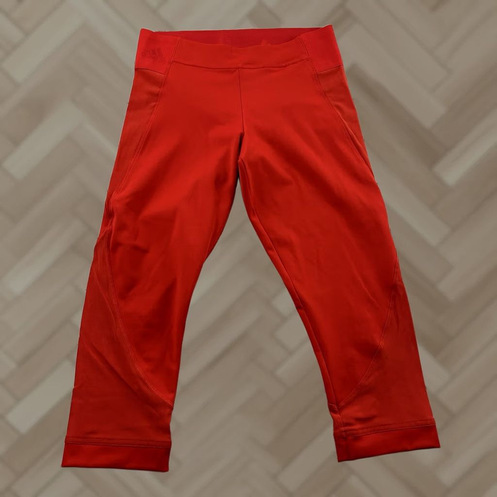 Adidas Adidas Stella McCartney Climacool Cropped Leggings Women's Small Red Yoga Activewear Cropped Leg Size 28" / US 6 / IT 42 - 1 Thumbnail