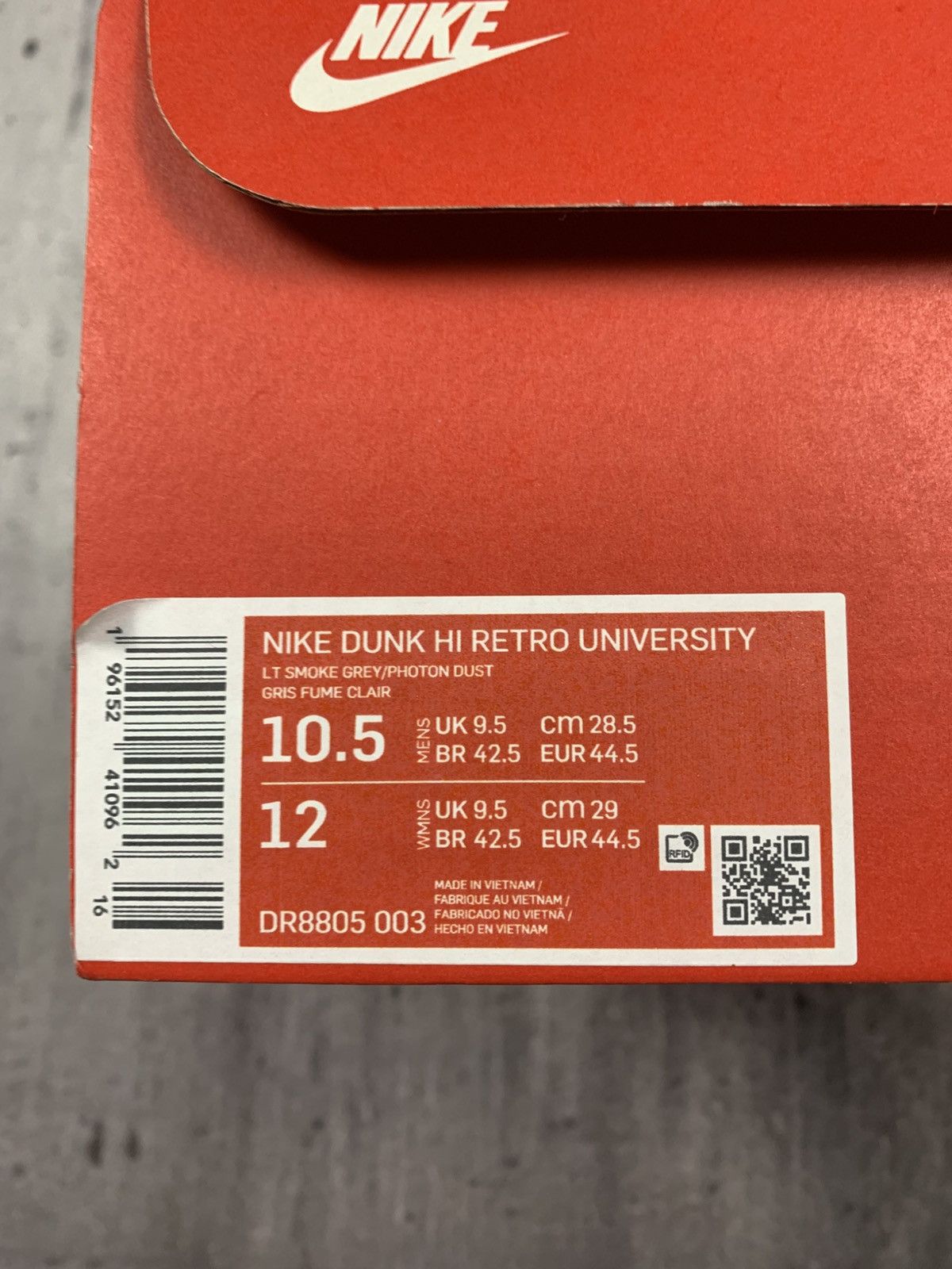Nike × Vintage Nike Dunk Hi Retro University Vintage Streetwear Sk8 Style Size US 10.5 / EU 43-44 - 19 Thumbnail