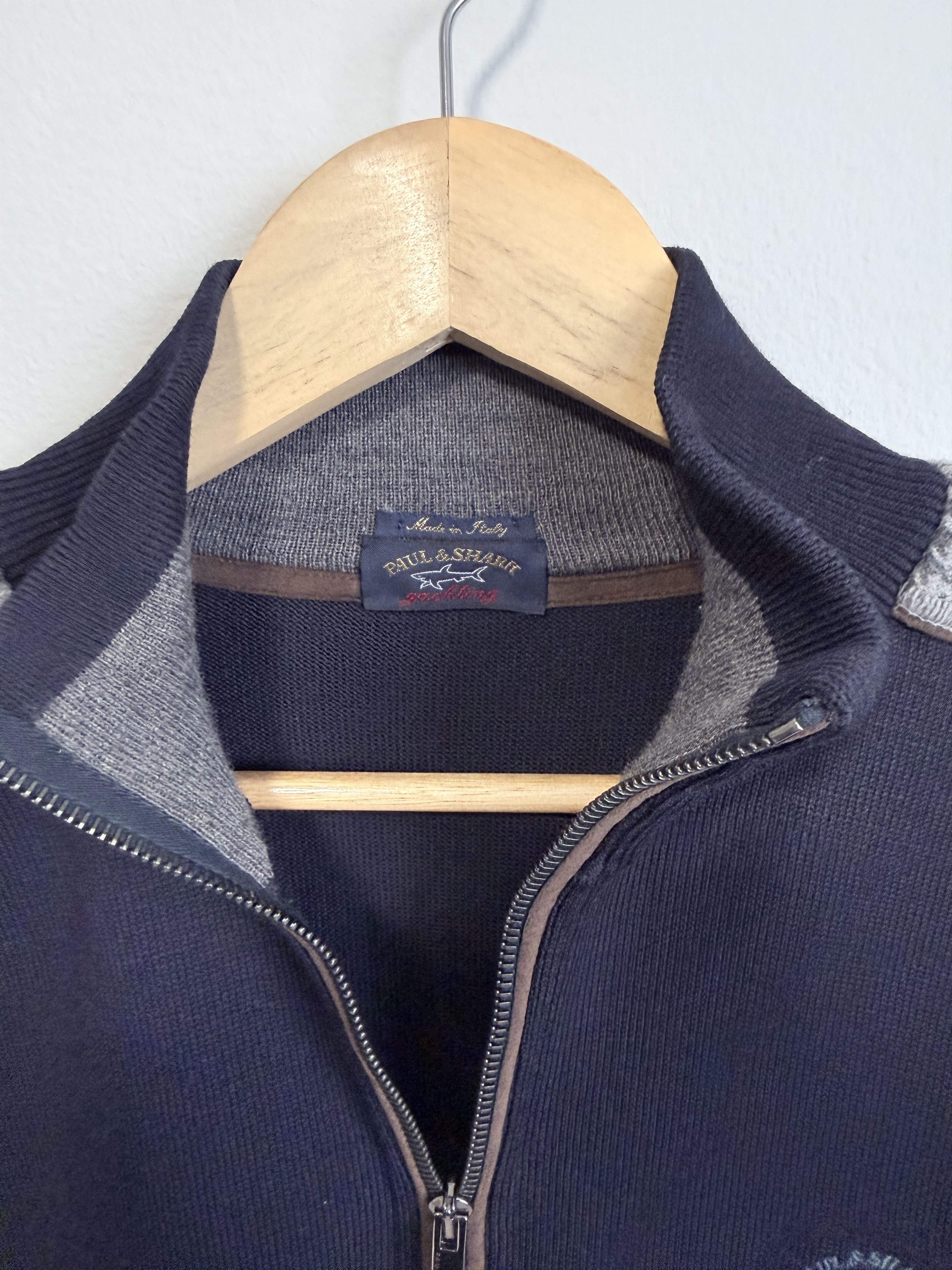 Paul & Shark PAUL & SHARK PULLOVER HALF ZIP WOOL SWEATER L Size US L / EU 52-54 / 3 - 2 Thumbnail