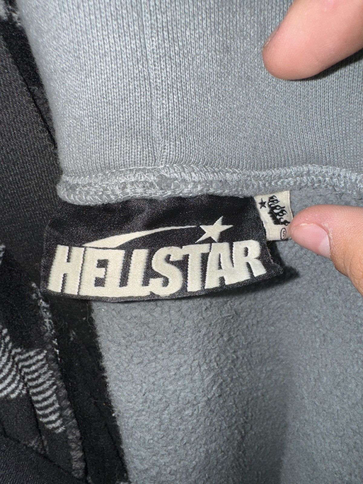 HELLSTAR Hellstar Studios Gray Zip Up Hoodie | Grailed