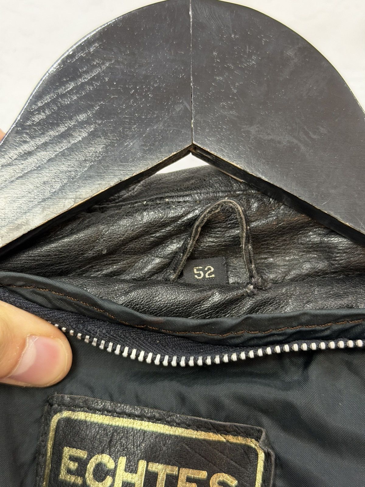 If Six Was Nine Vintage Rick Owens Style Double Breasted Leather Coat Jacket Size US M / EU 48-50 / 2 - 18 Thumbnail