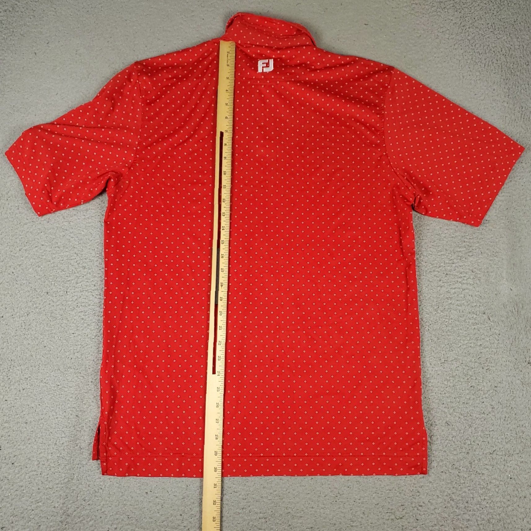 Footjoy FootJoy Polo Shirt Mens M Red Geometric Fort Lauderdale Golf Shirt Mens Red Geometric Fort Lauderdale Golf FCJ Polo Shirt Size US M / EU 48-50 / 2 - 4 Thumbnail
