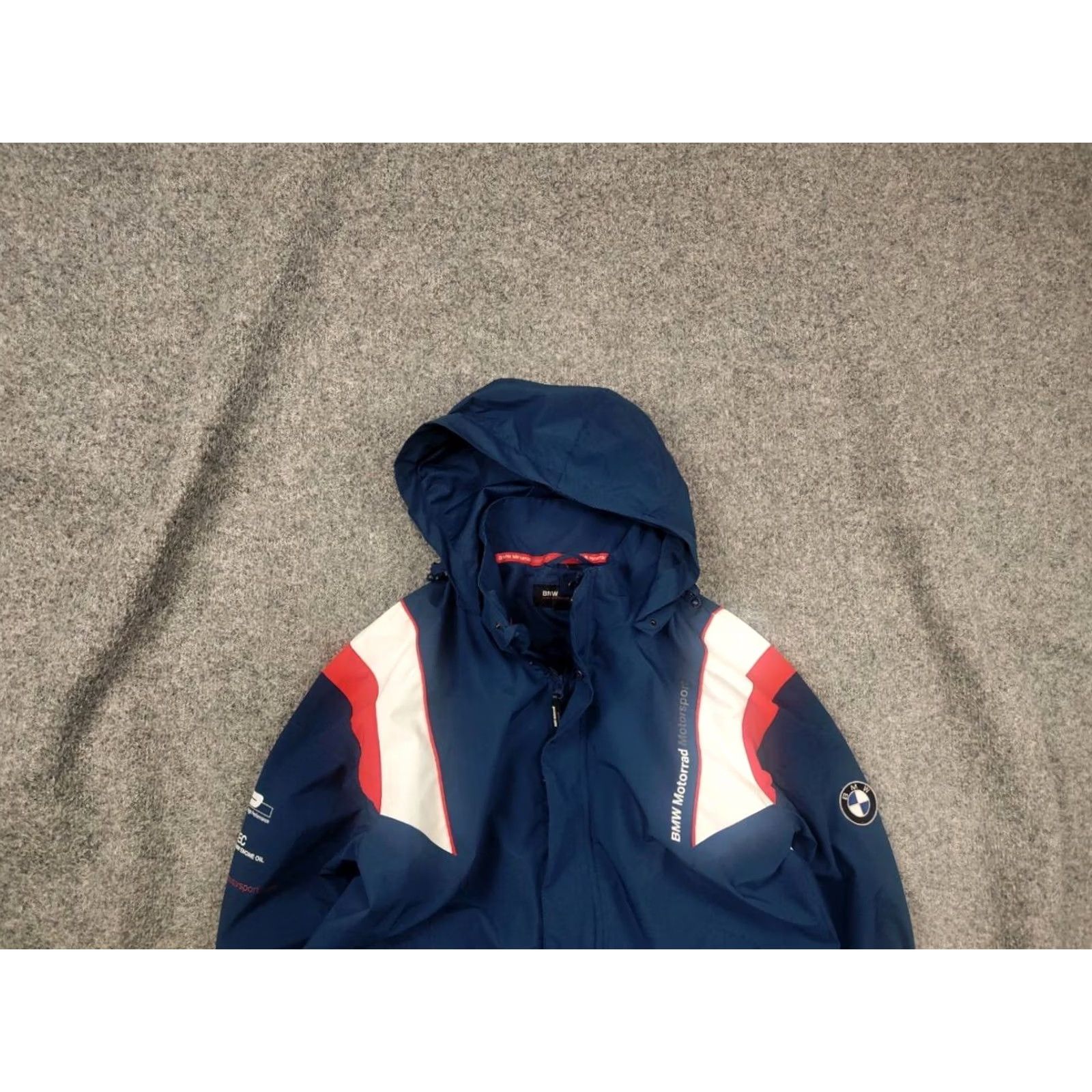 BMW BMW Motorrad Motorsport Racing Blue Logo Hooded Jacket Team Track Windbreaker Mens S Blue Logo Racing Size US S / EU 44-46 / 1 - 2 Thumbnail