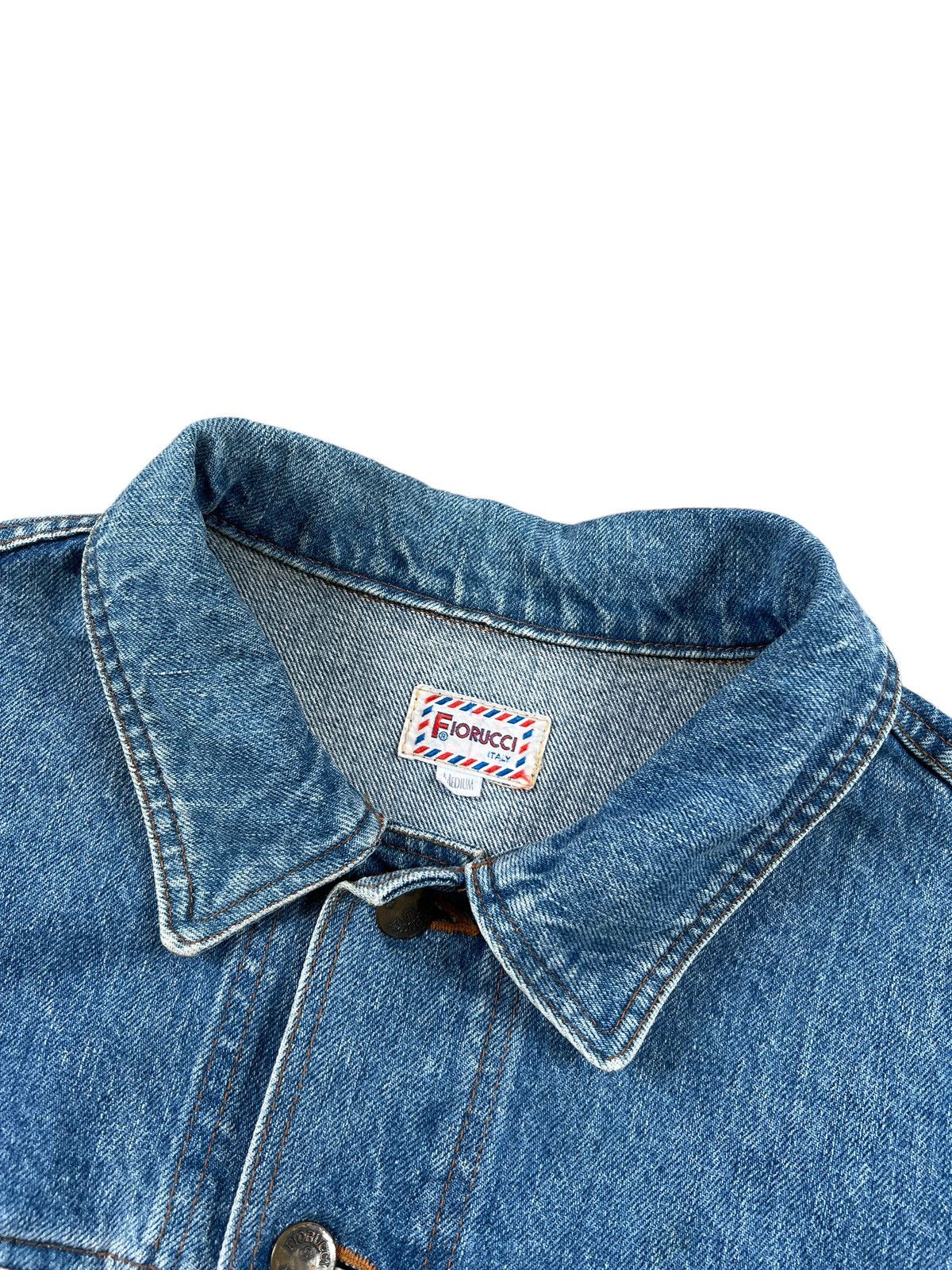 Fiorucci × Vintage Vintage 80s Fiorucci 3D Logo Cropped Denim Jacket Size US M / EU 48-50 / 2 - 3 Thumbnail