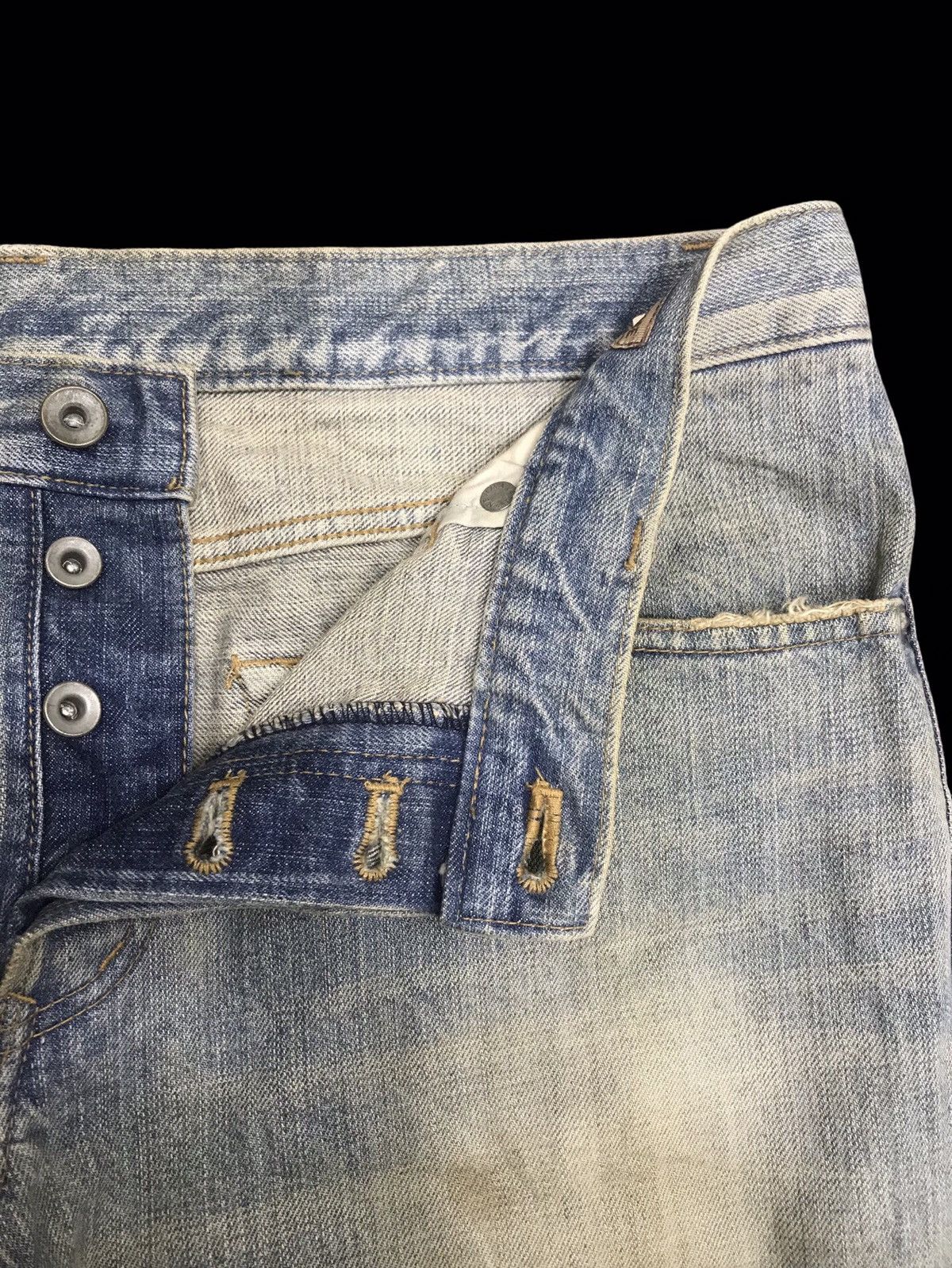 Japanese Brand × Tete Homme 💥ARCHIVAL💥TETE HOMME DIRTY DISTRESSED DENIM F129 Size US 34 / EU 50 - 8 Thumbnail