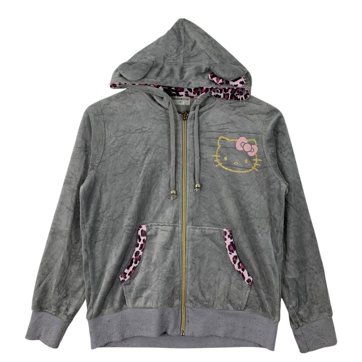 Japanese Brand HELLO KITTY Japanese Cartoon Big Logo Hoodie Sweater Jacket Size M / US 6-8 / IT 42-44 - 1 Thumbnail
