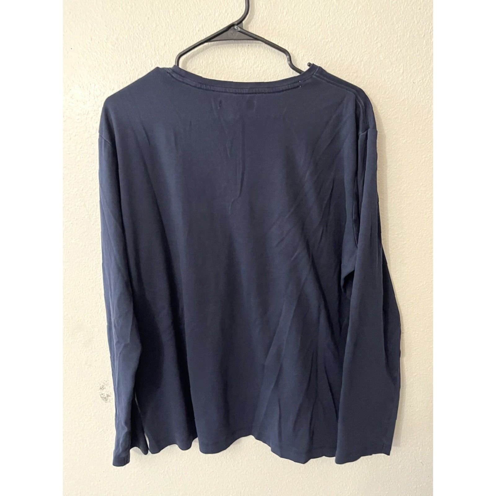 Banana Republic Banana Republic Luxury Touch Navy Blue solid Knit Pullover Sz XL Size US XL / EU 56 / 4 - 2 Thumbnail