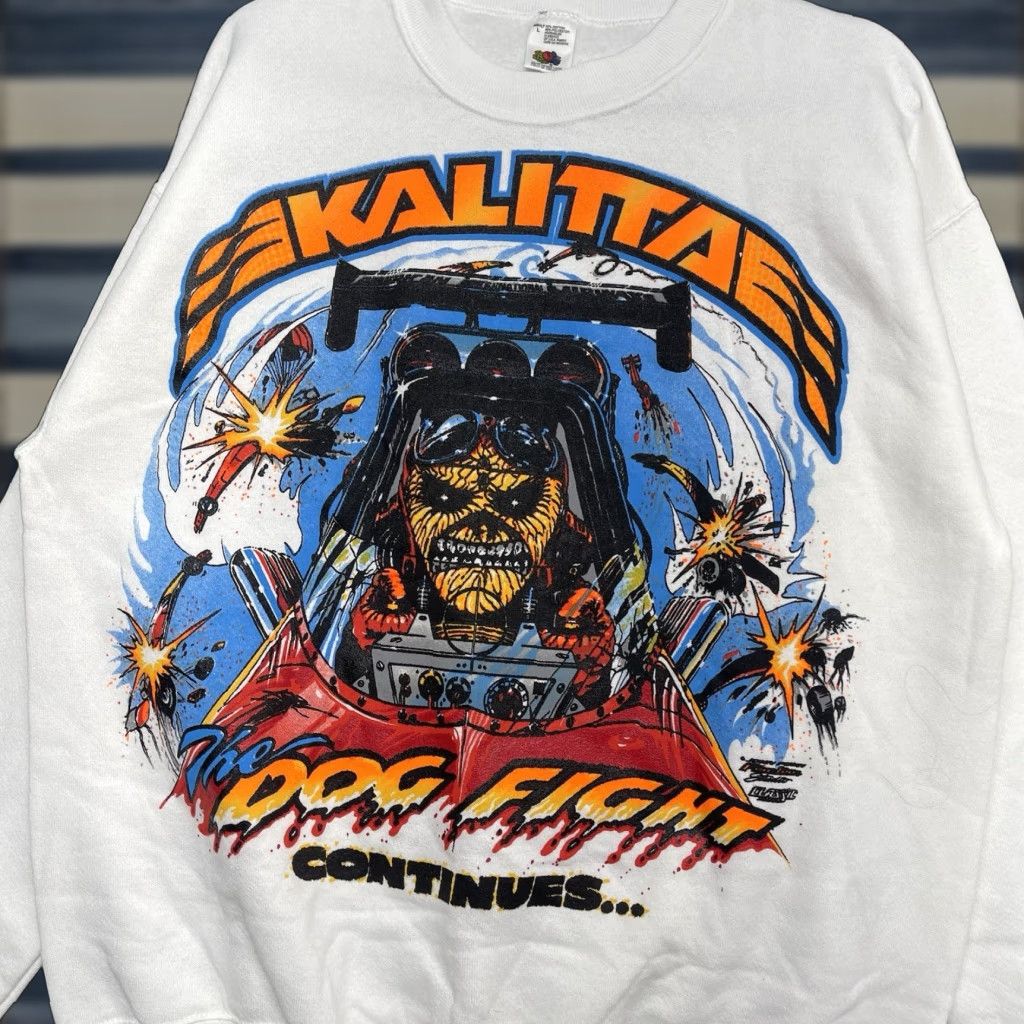 Vintage VINTAGE American National Motorsport Sweatshirt Mens L White 80s 90s Racing Pullover Shirt Mens Size US L / EU 52-54 / 3 - 1 Thumbnail