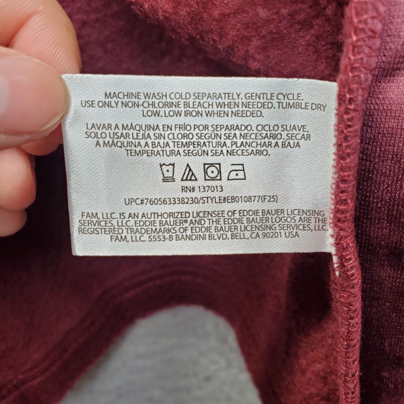 Eddie Bauer Eddie Bauer Zip Up Polar Fleece Jacket Womens XXL Red EB010877 Jacket Womens XXL Red EB010877 Size XXL / US 16-18 / IT 52-54 - 6 Thumbnail