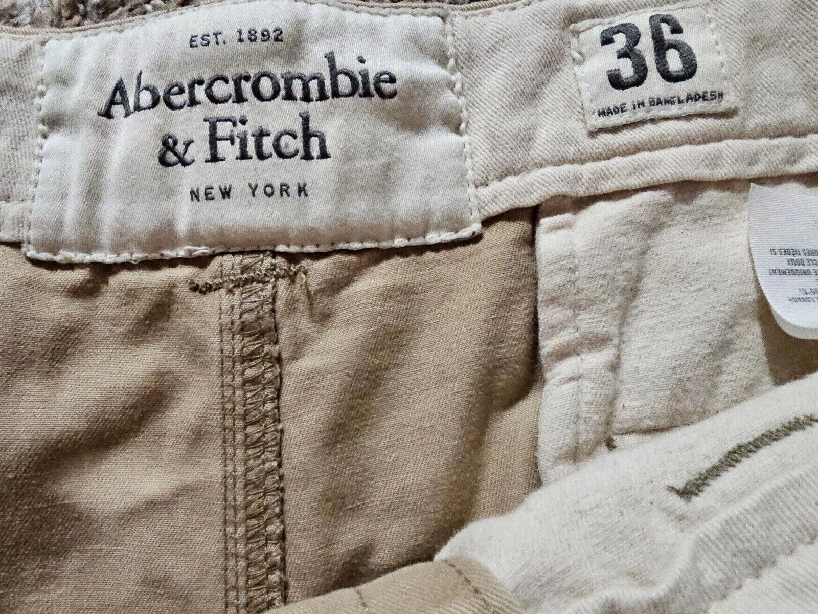 Abercrombie & Fitch Abercrombie & Fitch Men’s 36 Khaki Shorts Button Fly Stains Size US 36 / EU 52 - 4 Thumbnail