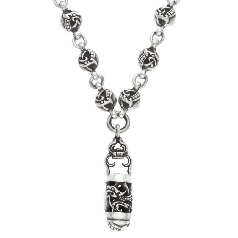 Chrome Hearts Pyramid plus ball necklace | Grailed