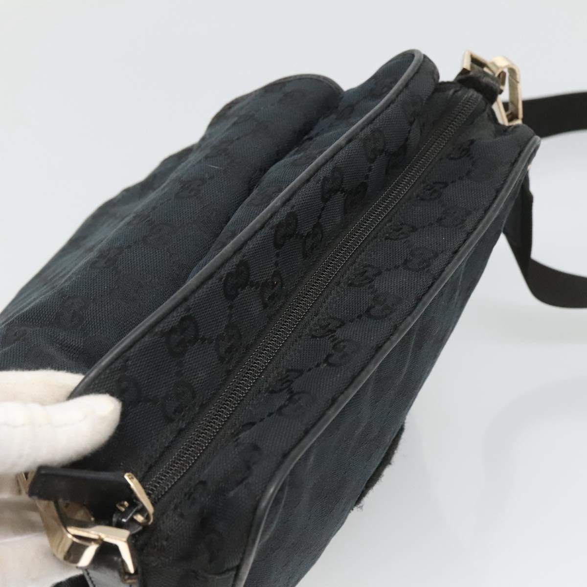 Gucci GUCCI GG Canvas Shoulder Bag Black Gold 019 019 Size ONE SIZE - 15 Thumbnail