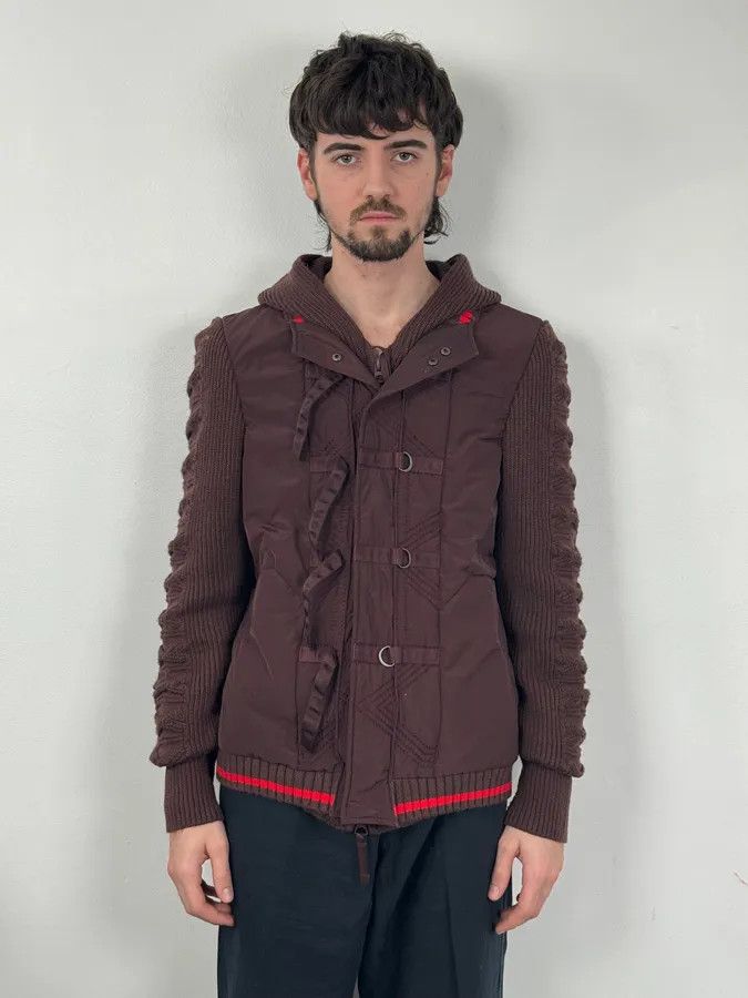 Marithe + Francois Girbaud 2000s Marithé + François Girbaud Brown Wool Zip-Up Sweater Size US M / EU 48-50 / 2 - 2 Thumbnail