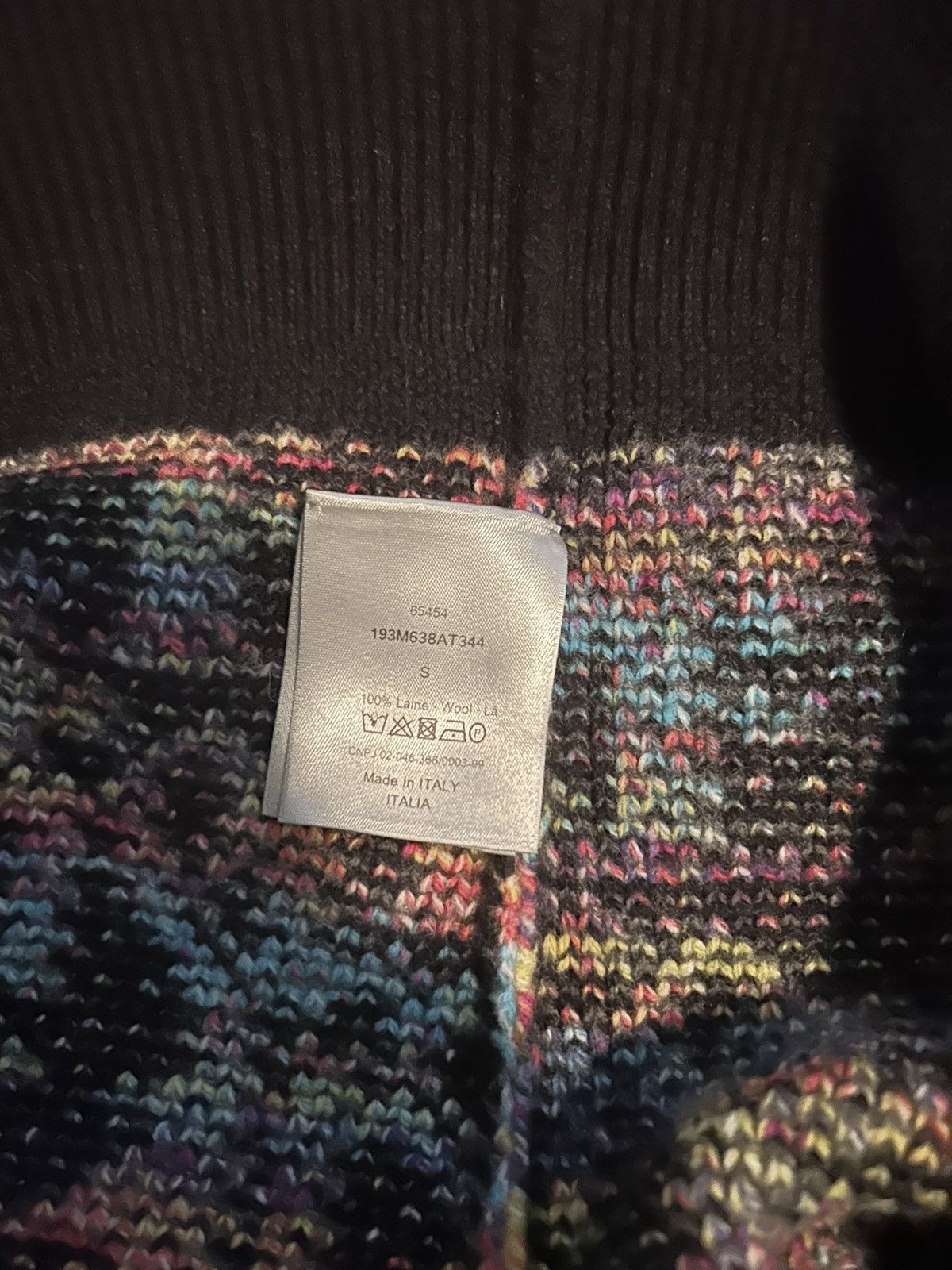 Dior Dior black Multicolor Oblique Wool Sweater Size US M / EU 48-50 / 2 - 7 Thumbnail