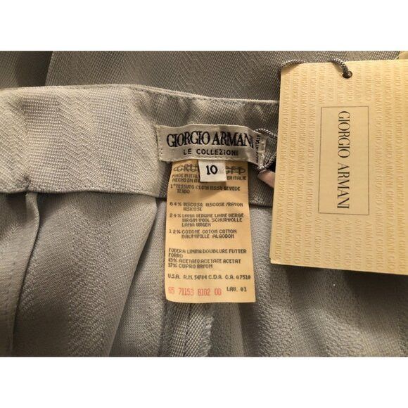 Giorgio Armani Giorgio Armani women's new sky blue dress pants size: 10 Size 32" / US 10 / IT 46 - 4 Thumbnail