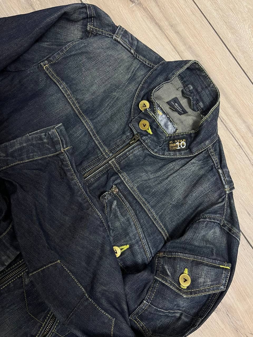 G-Star G-Star Raw Vintage Elwood 96 Denim Zip Jacket Biker sz L Size US L / EU 52-54 / 3 - 9 Thumbnail