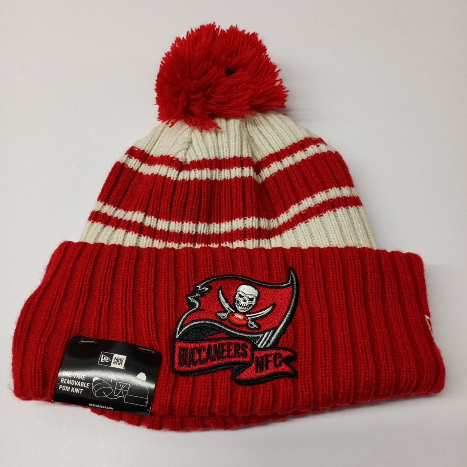 New Era New Era Tampa Bay Buccaneers NFL Red Cream Lined Beanie Hat Size ONE SIZE - 1 Thumbnail