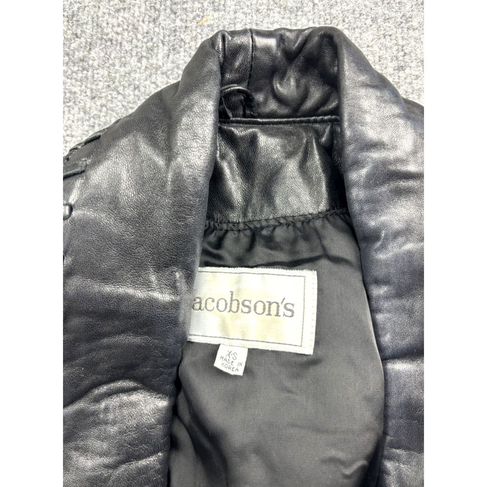 Vintage VINTAGE Jacobson's Leather Jacket Womens XS Black Braided Trim Long Pockets Jacket Womens XS Black Braided Trim Long Pockets Size XS / US 0-2 / IT 36-38 - 2 Thumbnail