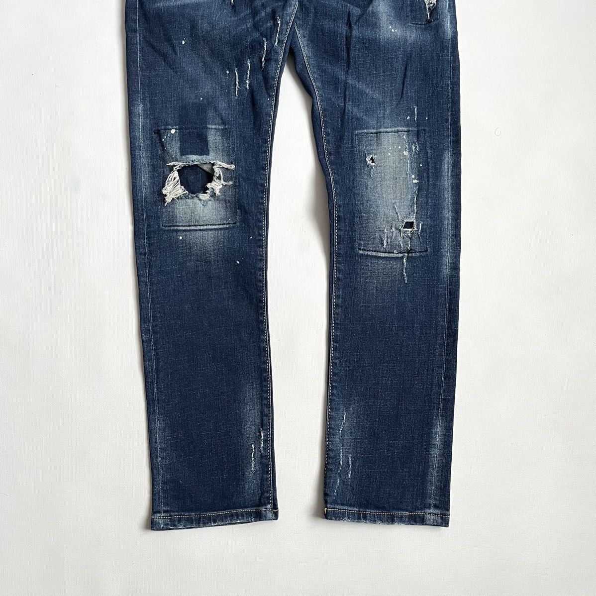 Dsquared2 Dsquared 2 distressed painted western denim jeans skinny Size US 30 / EU 46 - 3 Thumbnail